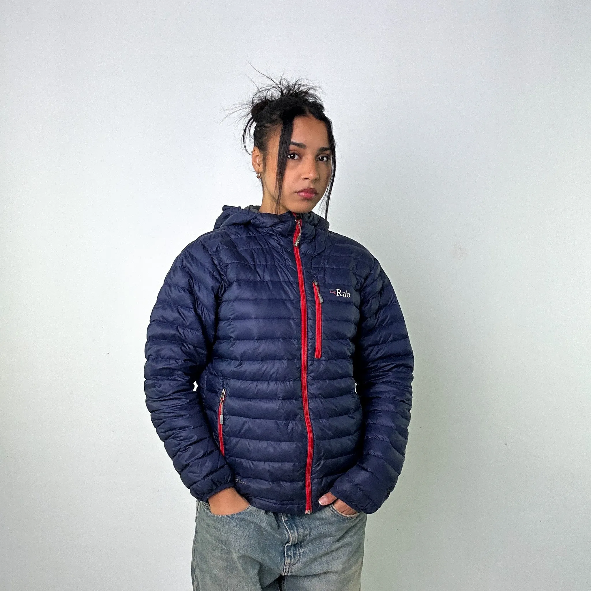 Navy Blue 90s Rab Microlight Alpine Puffer Jacket Coat (M)