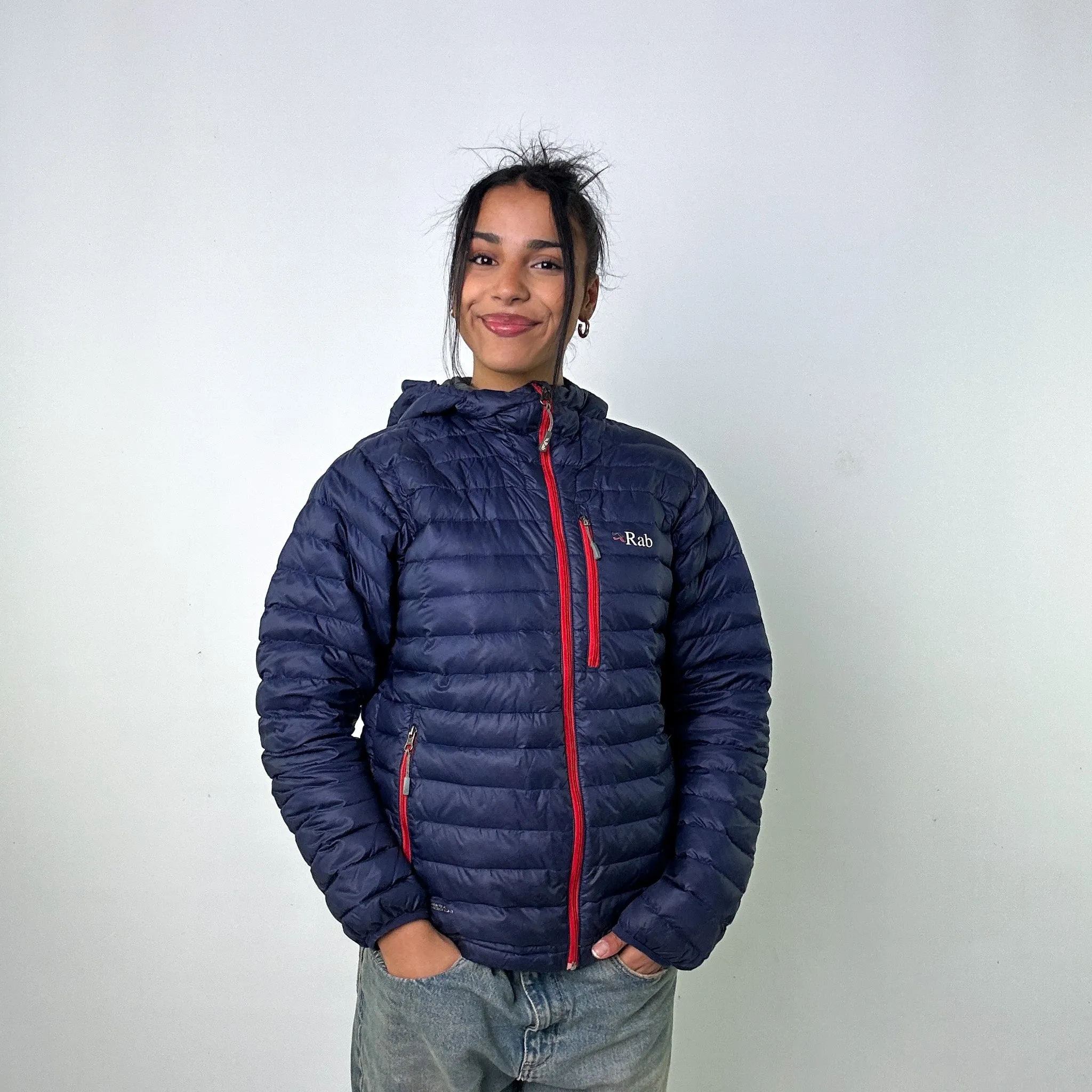 Navy Blue 90s Rab Microlight Alpine Puffer Jacket Coat (M)