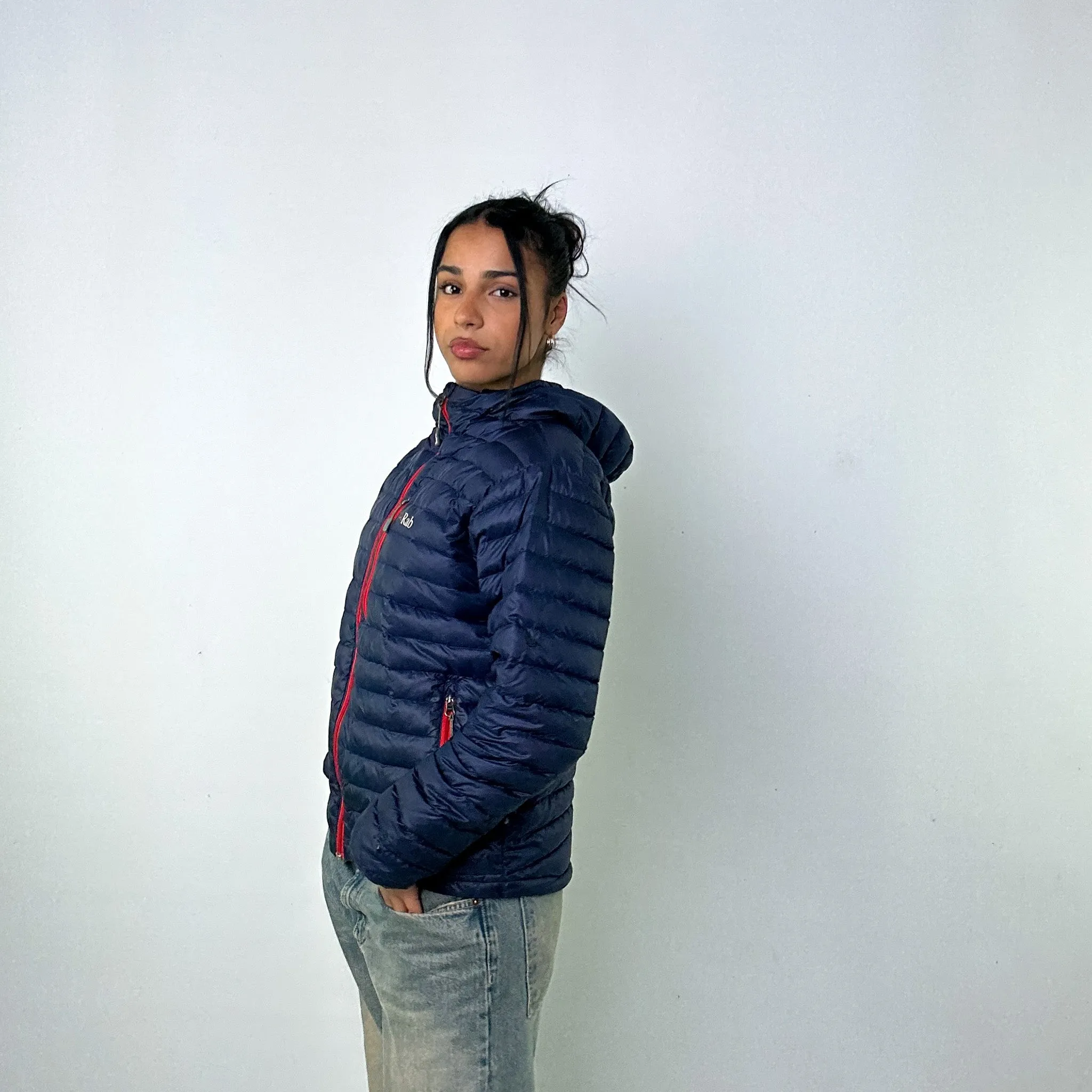 Navy Blue 90s Rab Microlight Alpine Puffer Jacket Coat (M)