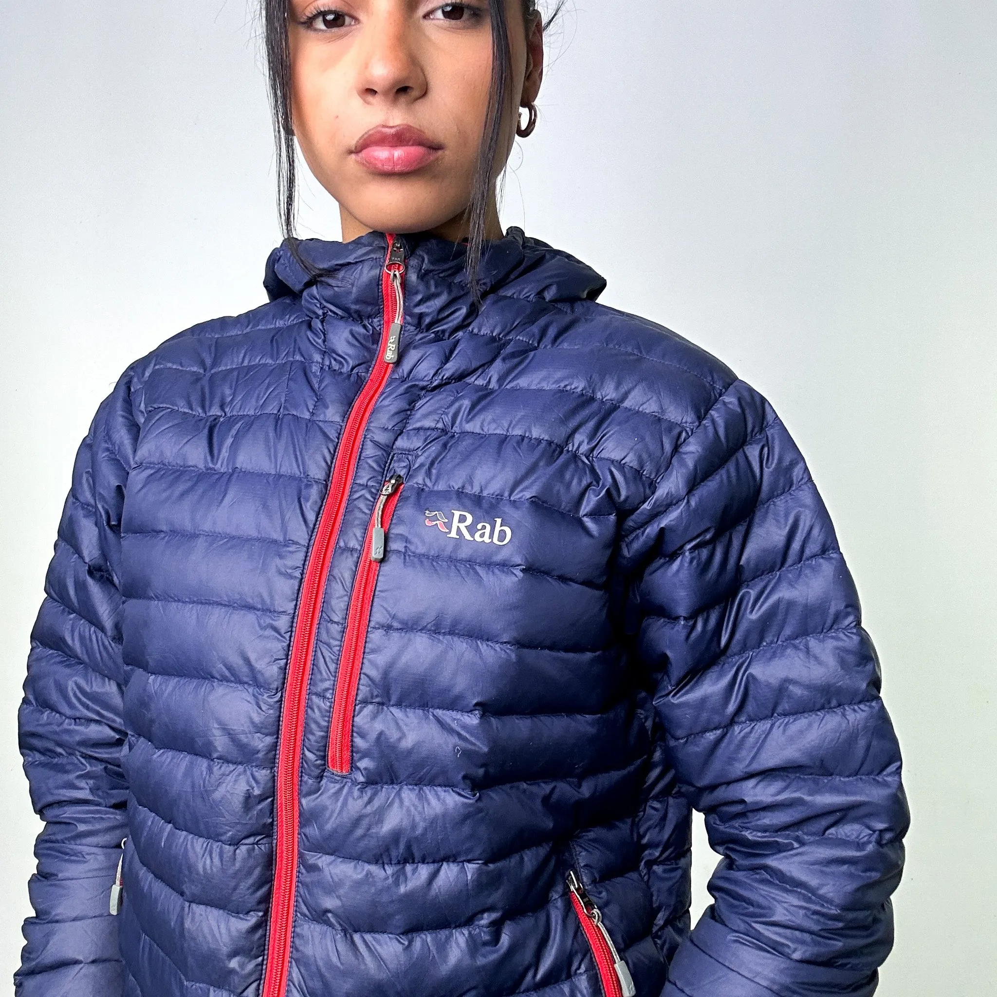 Navy Blue 90s Rab Microlight Alpine Puffer Jacket Coat (M)