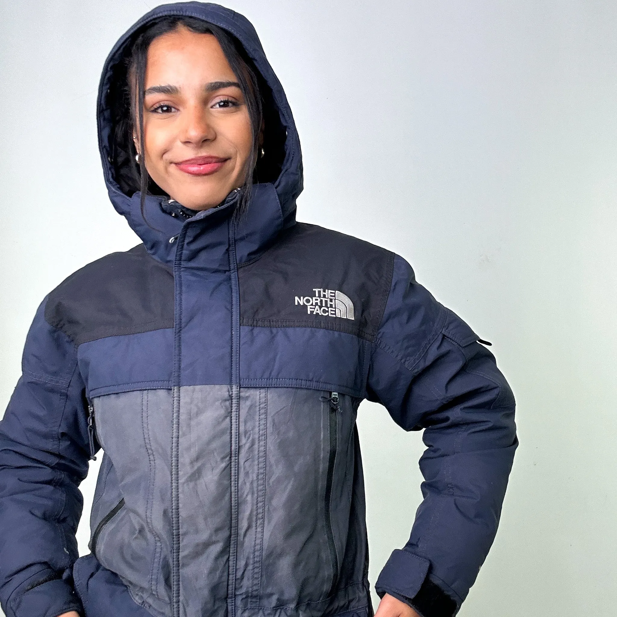 Navy Blue 90s The North Face 550 Series Dryvent  Puffer Jacket Coat (XS)