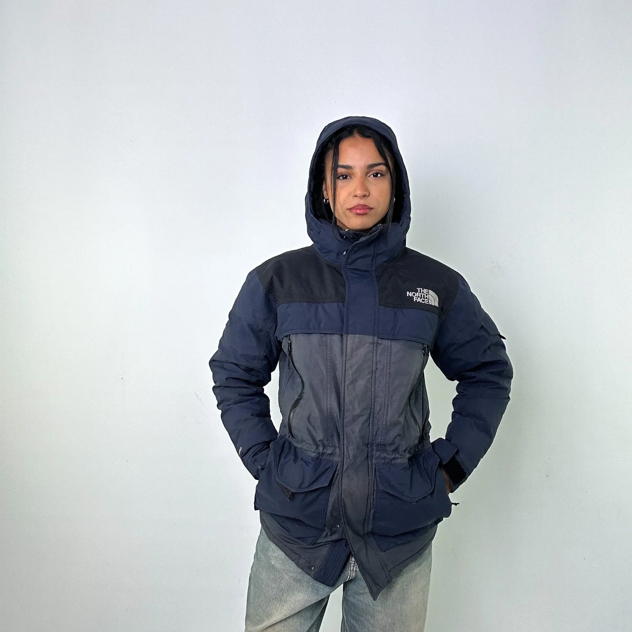 Navy Blue 90s The North Face 550 Series Dryvent  Puffer Jacket Coat (XS)