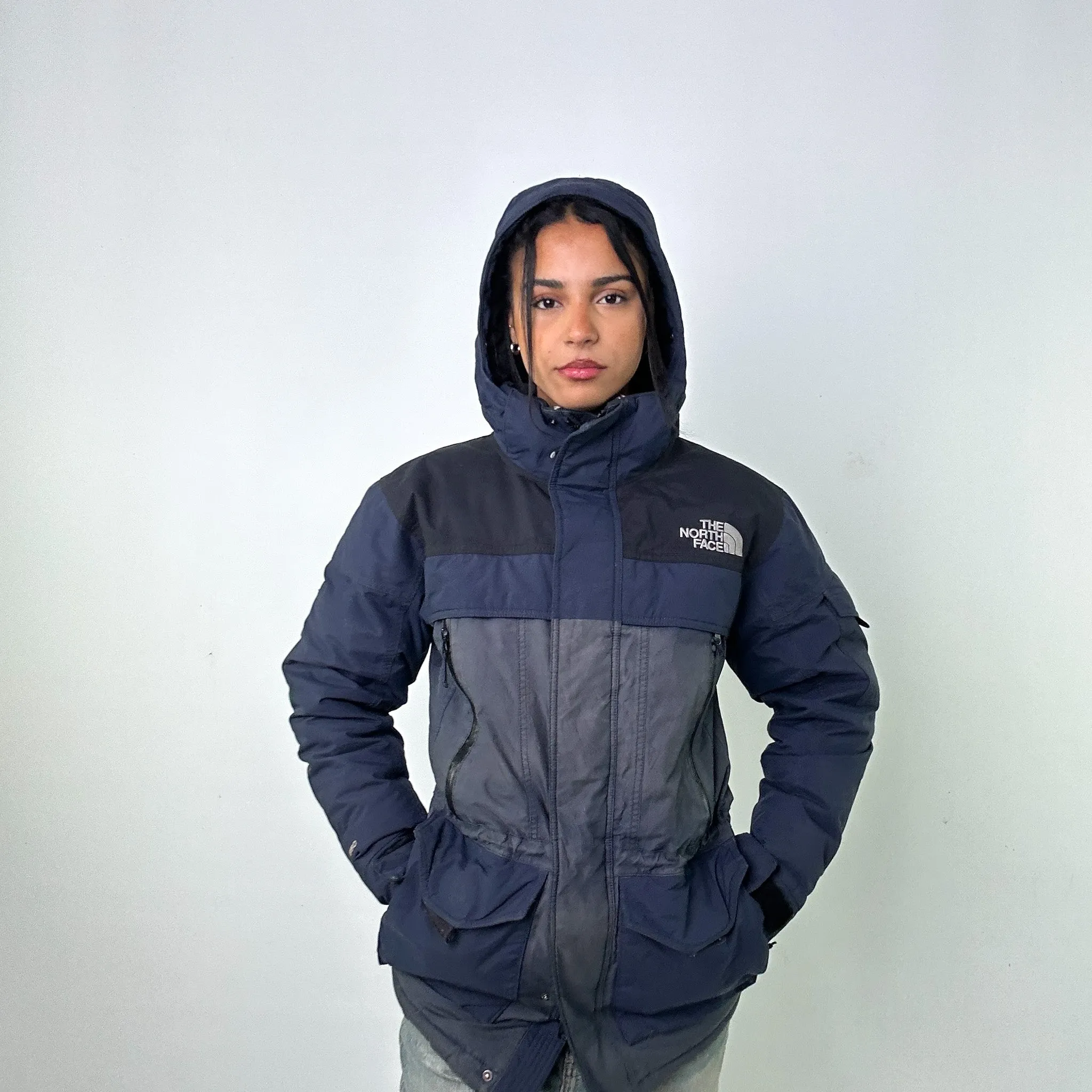 Navy Blue 90s The North Face 550 Series Dryvent  Puffer Jacket Coat (XS)