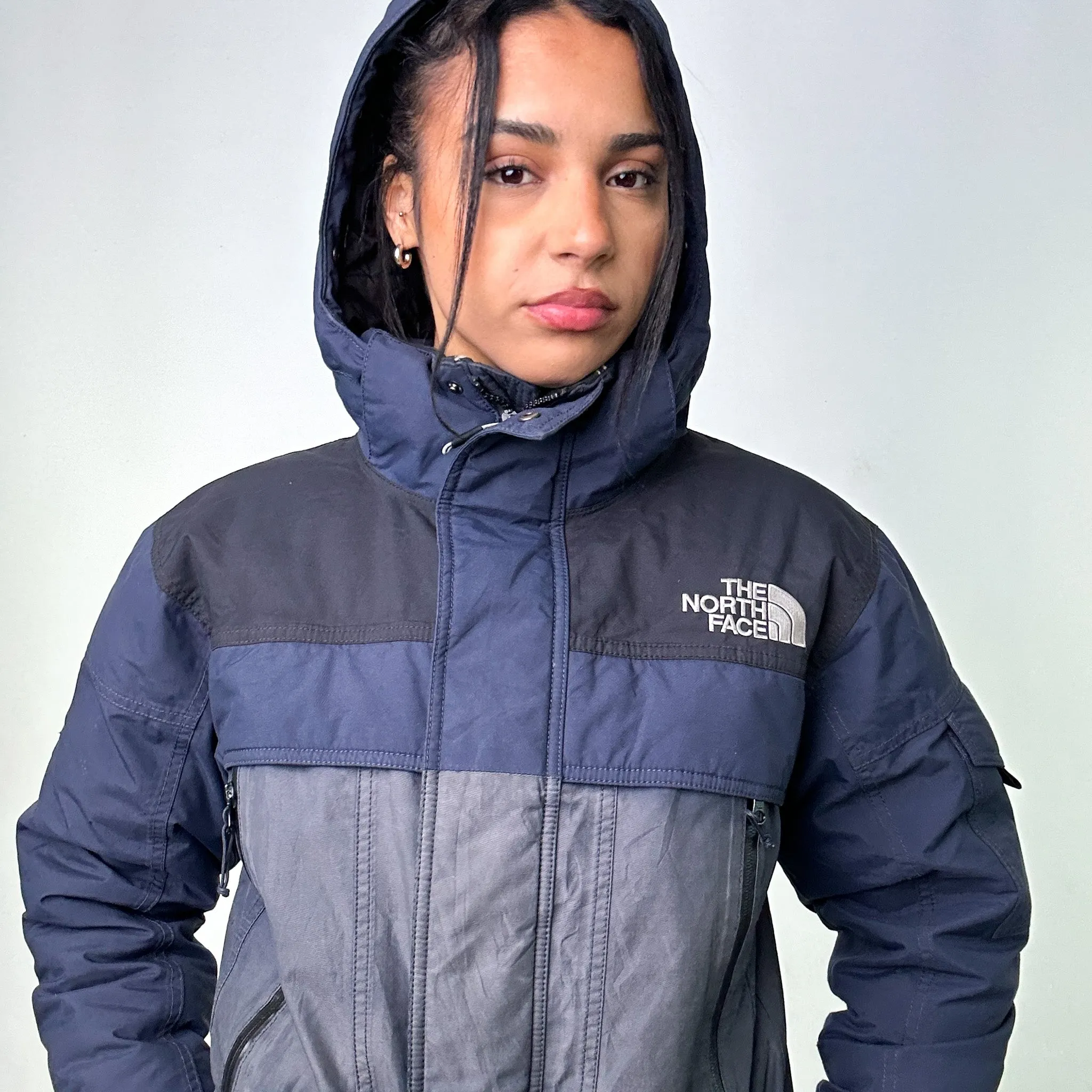 Navy Blue 90s The North Face 550 Series Dryvent  Puffer Jacket Coat (XS)