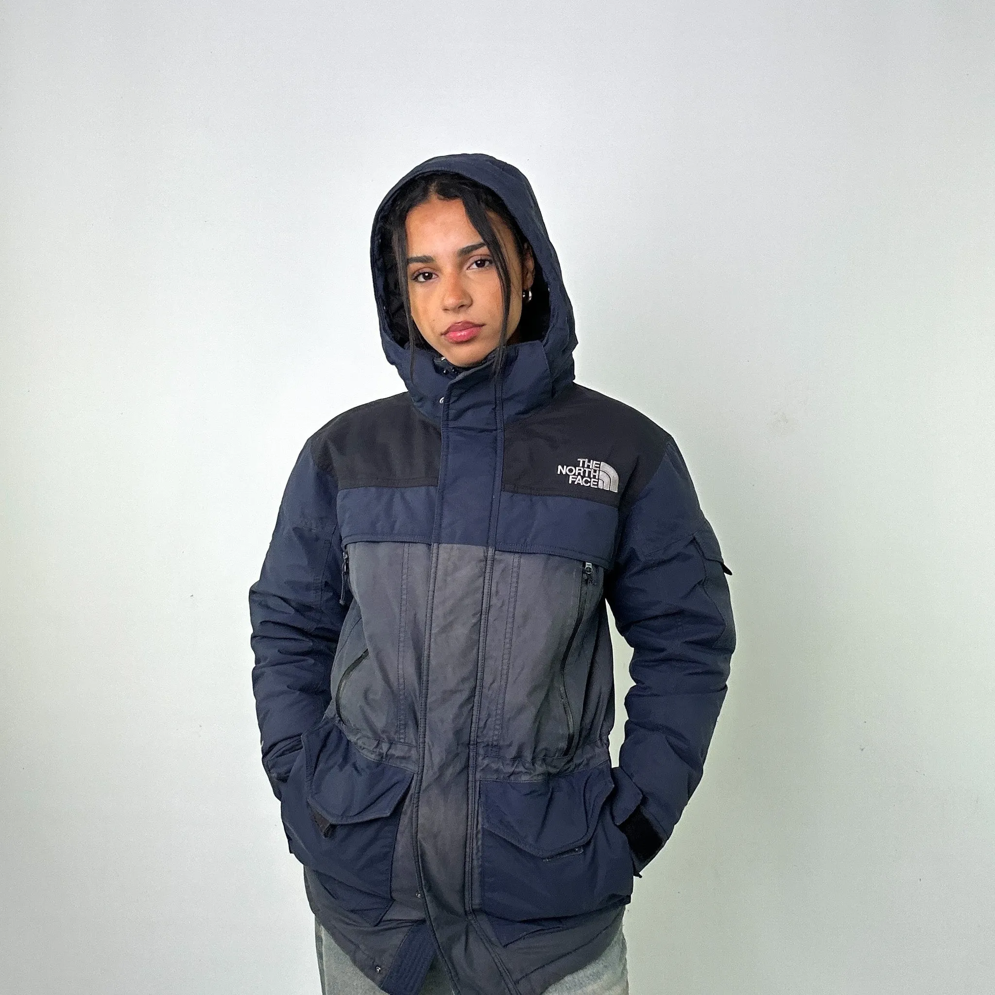 Navy Blue 90s The North Face 550 Series Dryvent  Puffer Jacket Coat (XS)