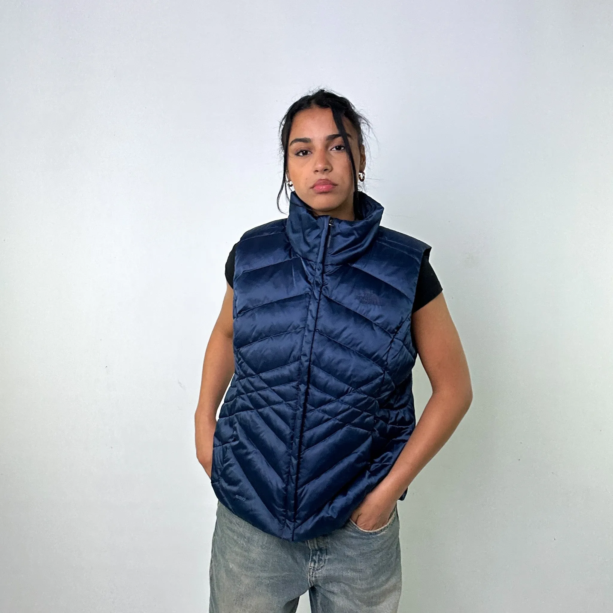 Navy Blue 90s The North Face 550 Series Puffer Jacket Coat Gilet (L)