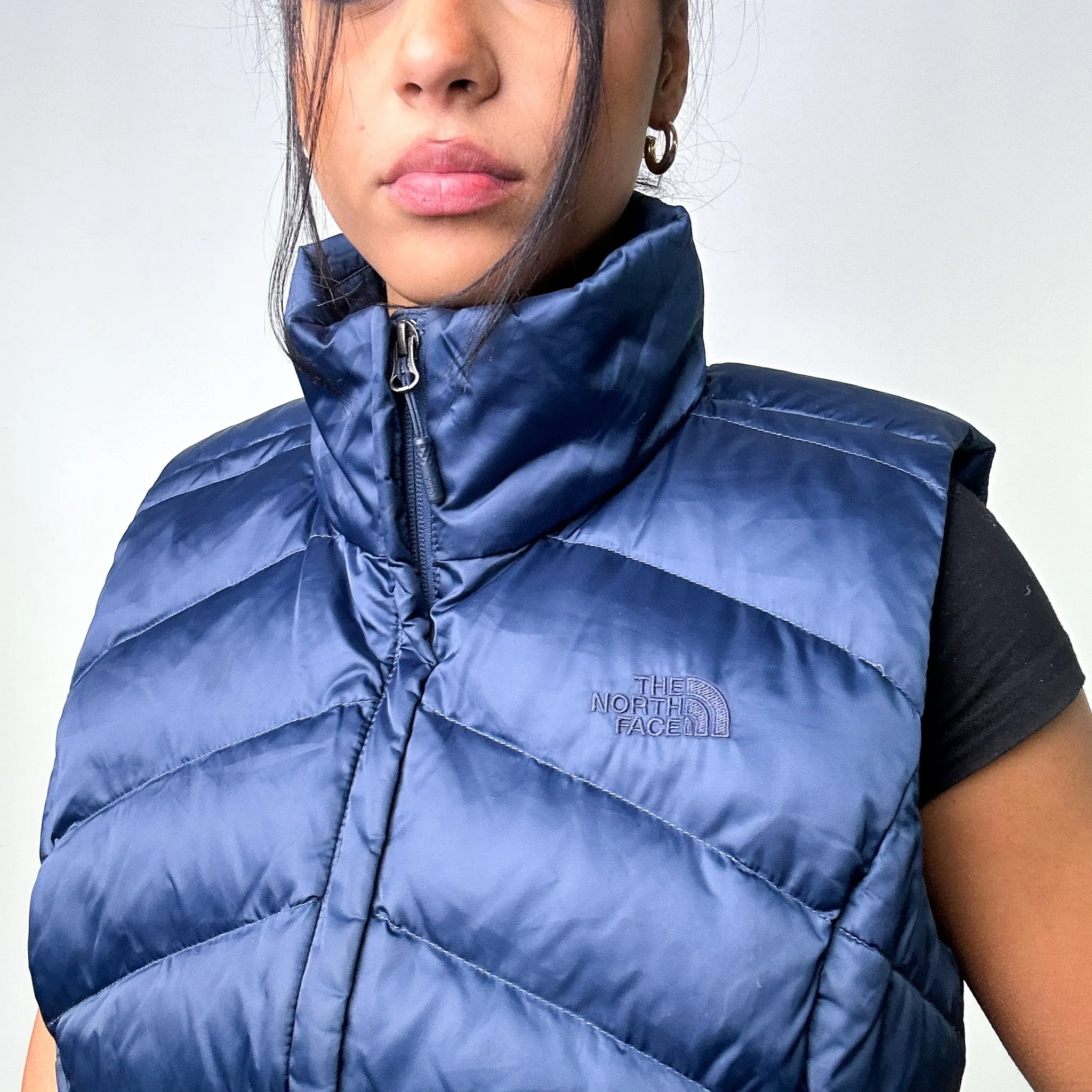 Navy Blue 90s The North Face 550 Series Puffer Jacket Coat Gilet (L)