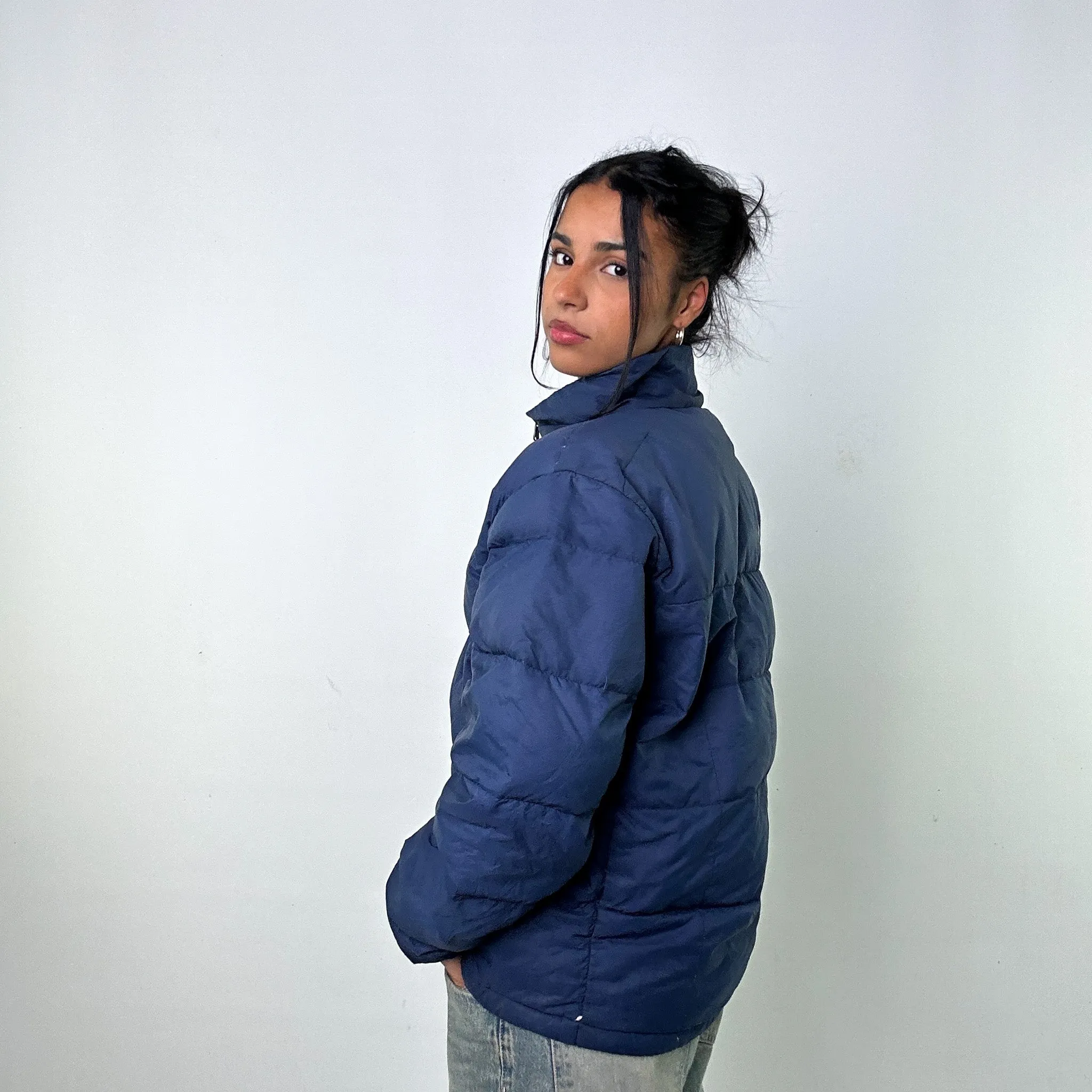 Navy Blue 90s The North Face 550 Series Puffer Jacket Coat (M)