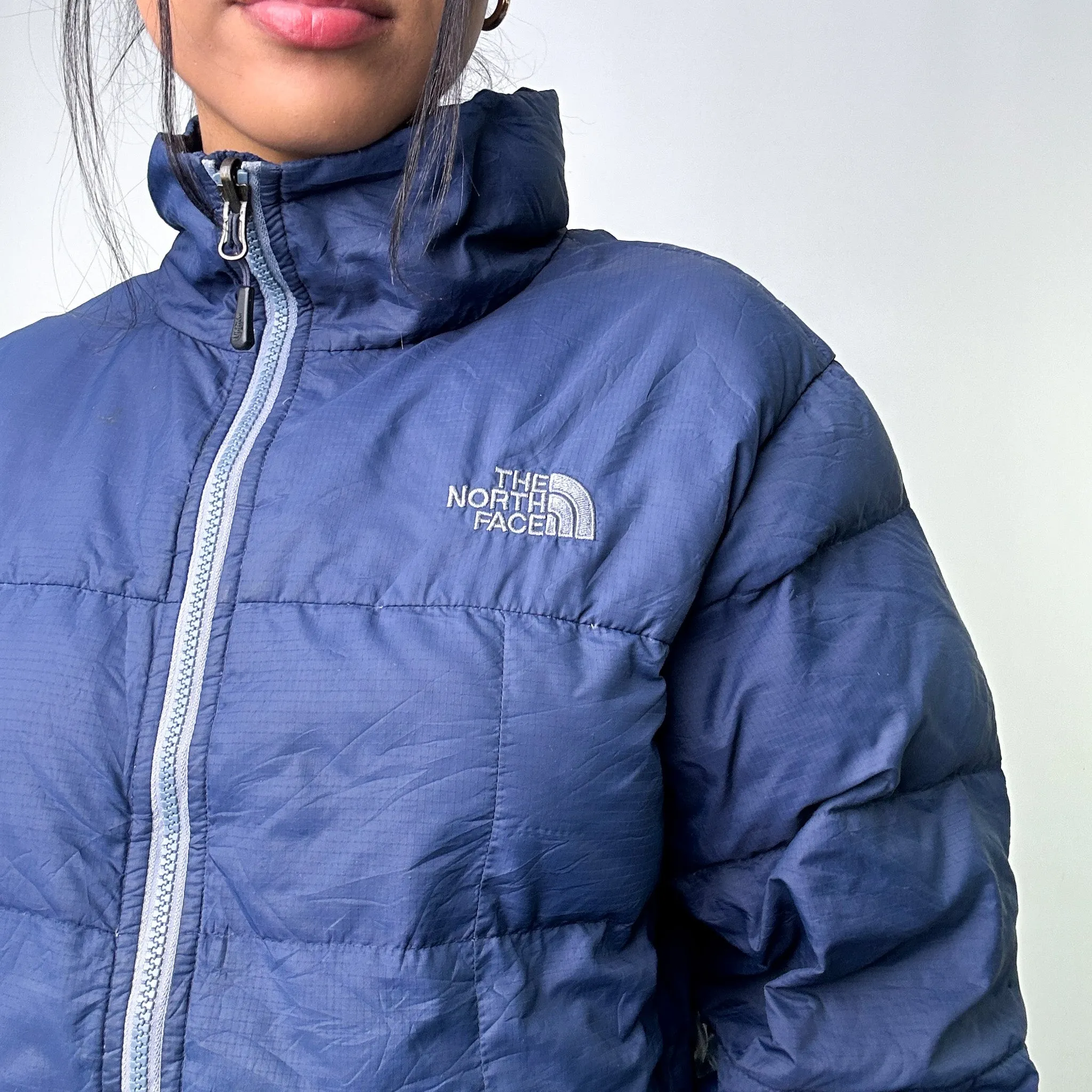 Navy Blue 90s The North Face 550 Series Puffer Jacket Coat (M)