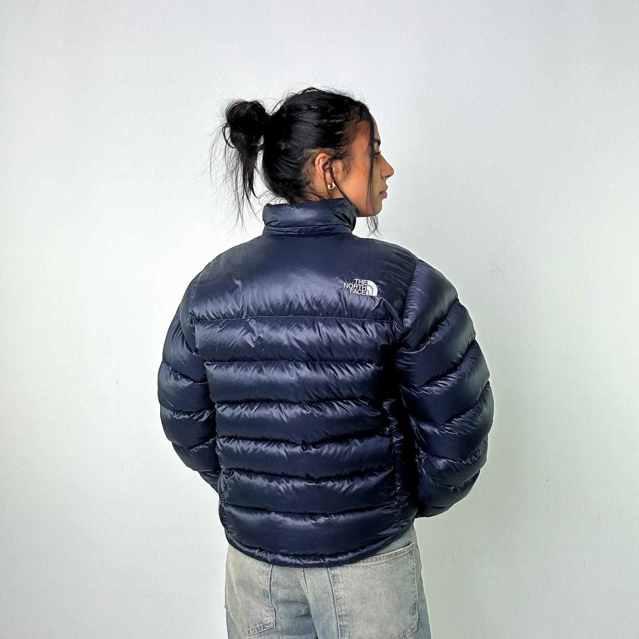 Navy Blue 90s The North Face Puffer Jacket Coat (M)