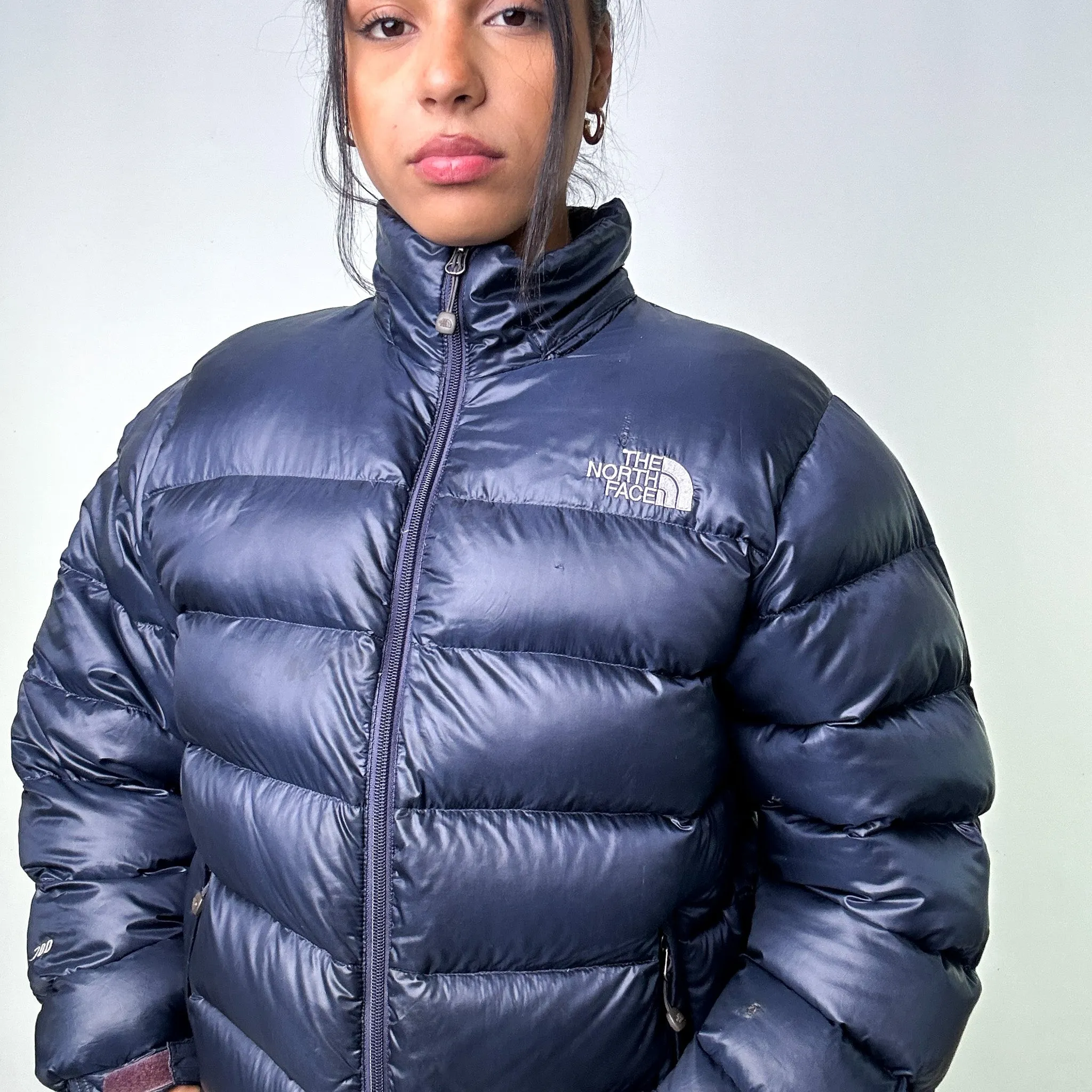 Navy Blue 90s The North Face Puffer Jacket Coat (M)