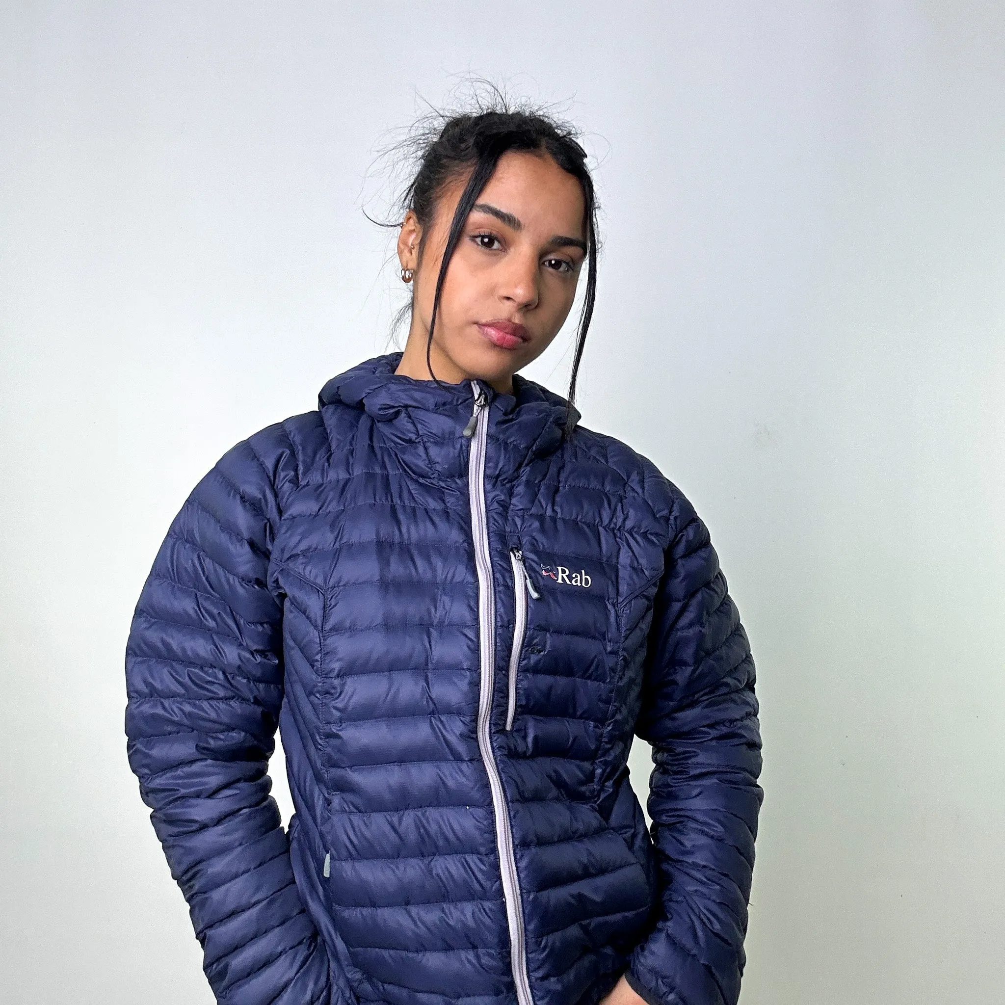 Navy Blue y2ks Rab Microlight Alpine Puffer Jacket Coat (XL)