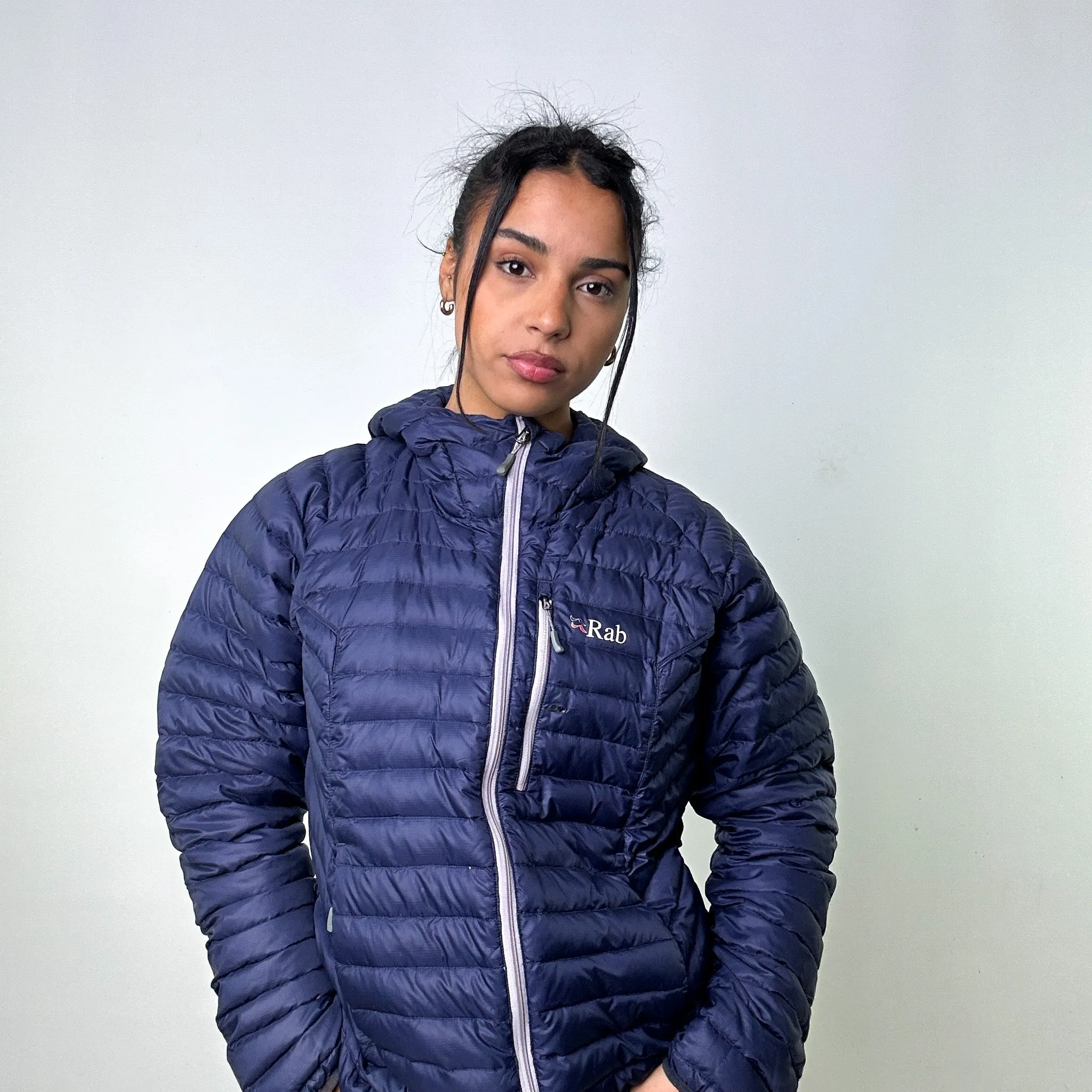 Navy Blue y2ks Rab Microlight Alpine Puffer Jacket Coat (XL)