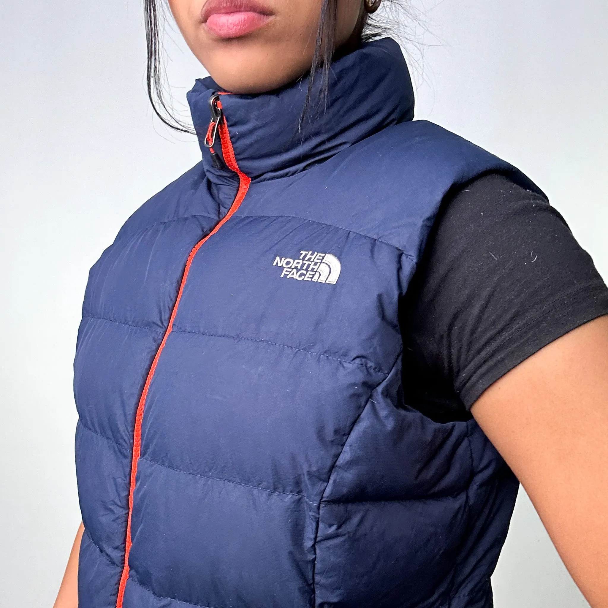 Navy Blue y2ks The North Face 700 Series Puffer Jacket Coat Gilet (M)