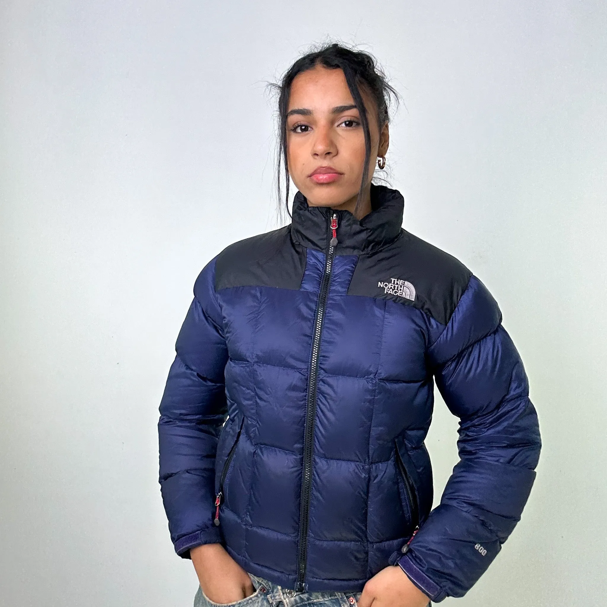 Navy Blue y2ks The North Face 800 Lhotse Summit Series Puffer Jacket Coat (XS)