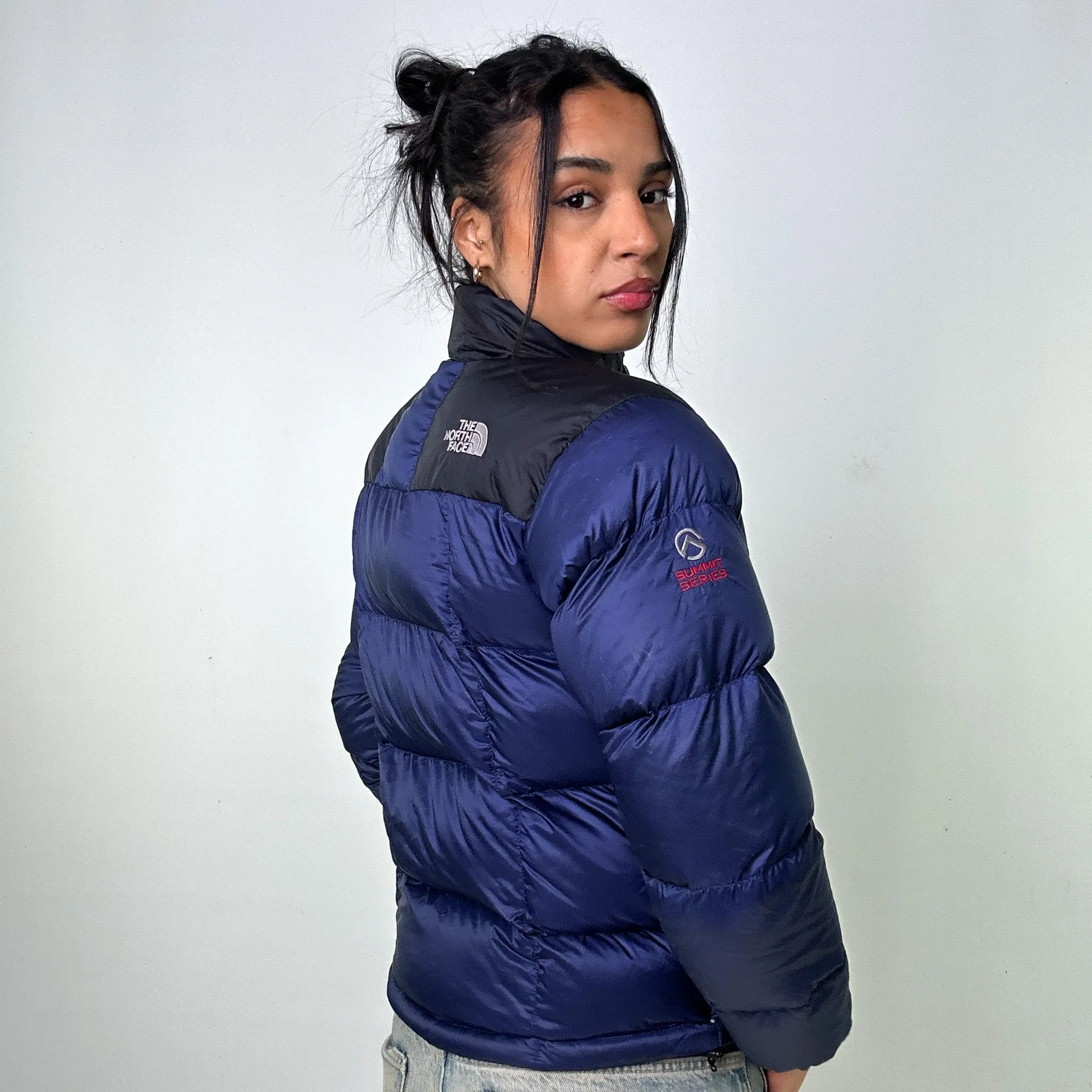 Navy Blue y2ks The North Face 800 Lhotse Summit Series Puffer Jacket Coat (XS)