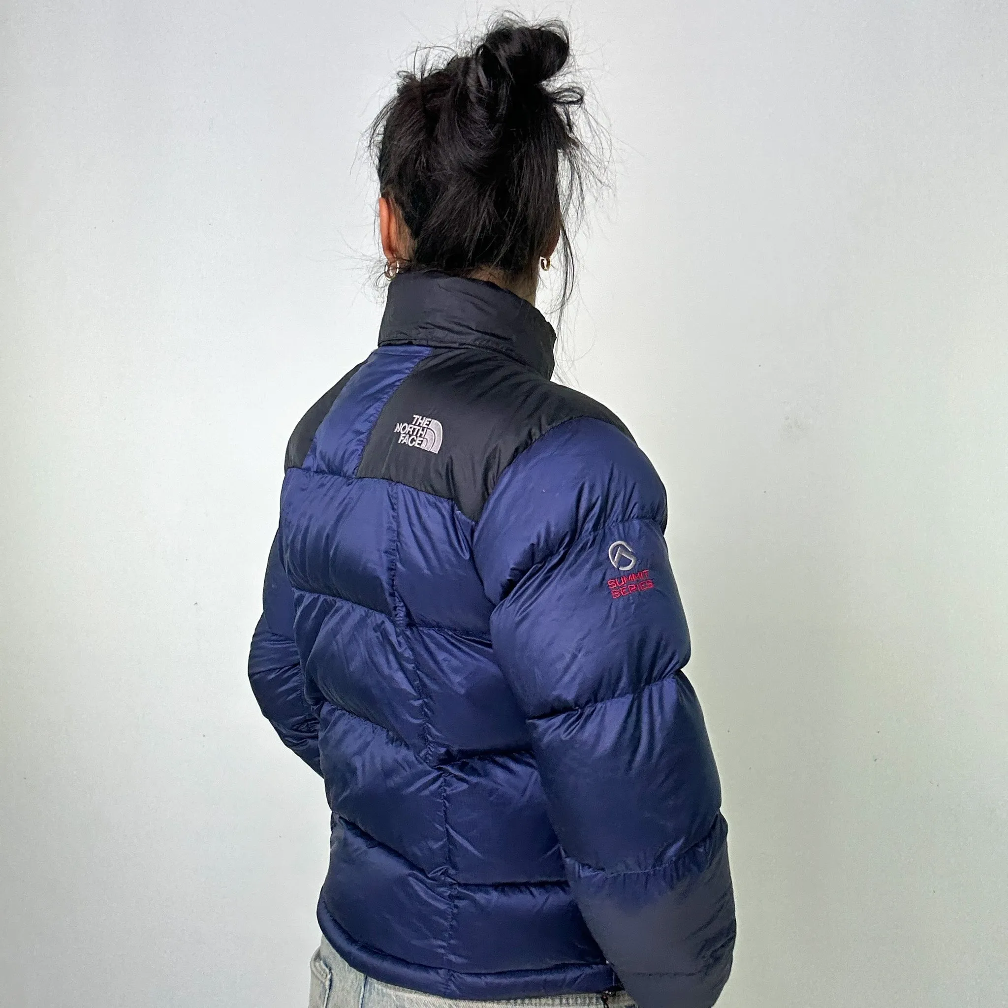 Navy Blue y2ks The North Face 800 Lhotse Summit Series Puffer Jacket Coat (XS)