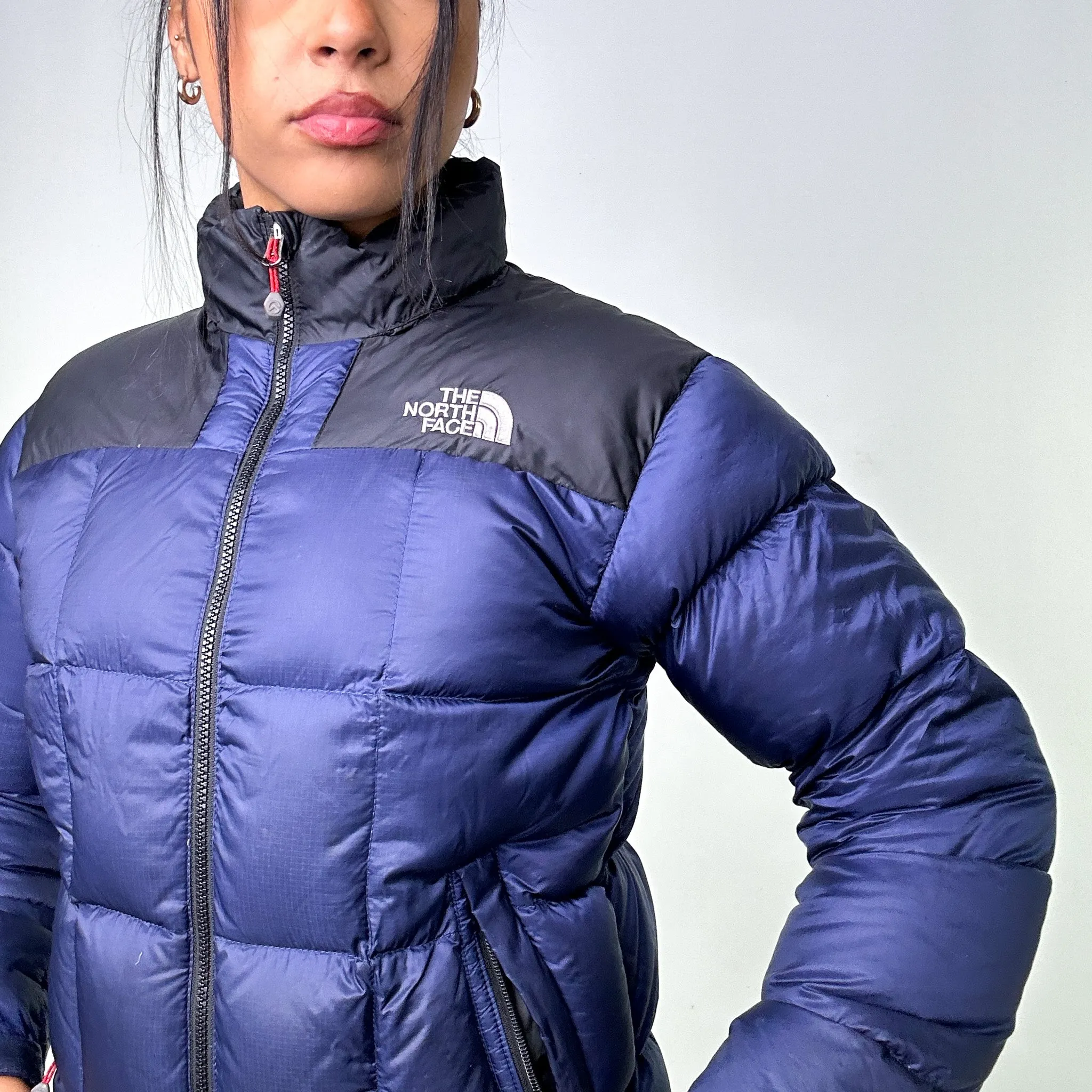 Navy Blue y2ks The North Face 800 Lhotse Summit Series Puffer Jacket Coat (XS)