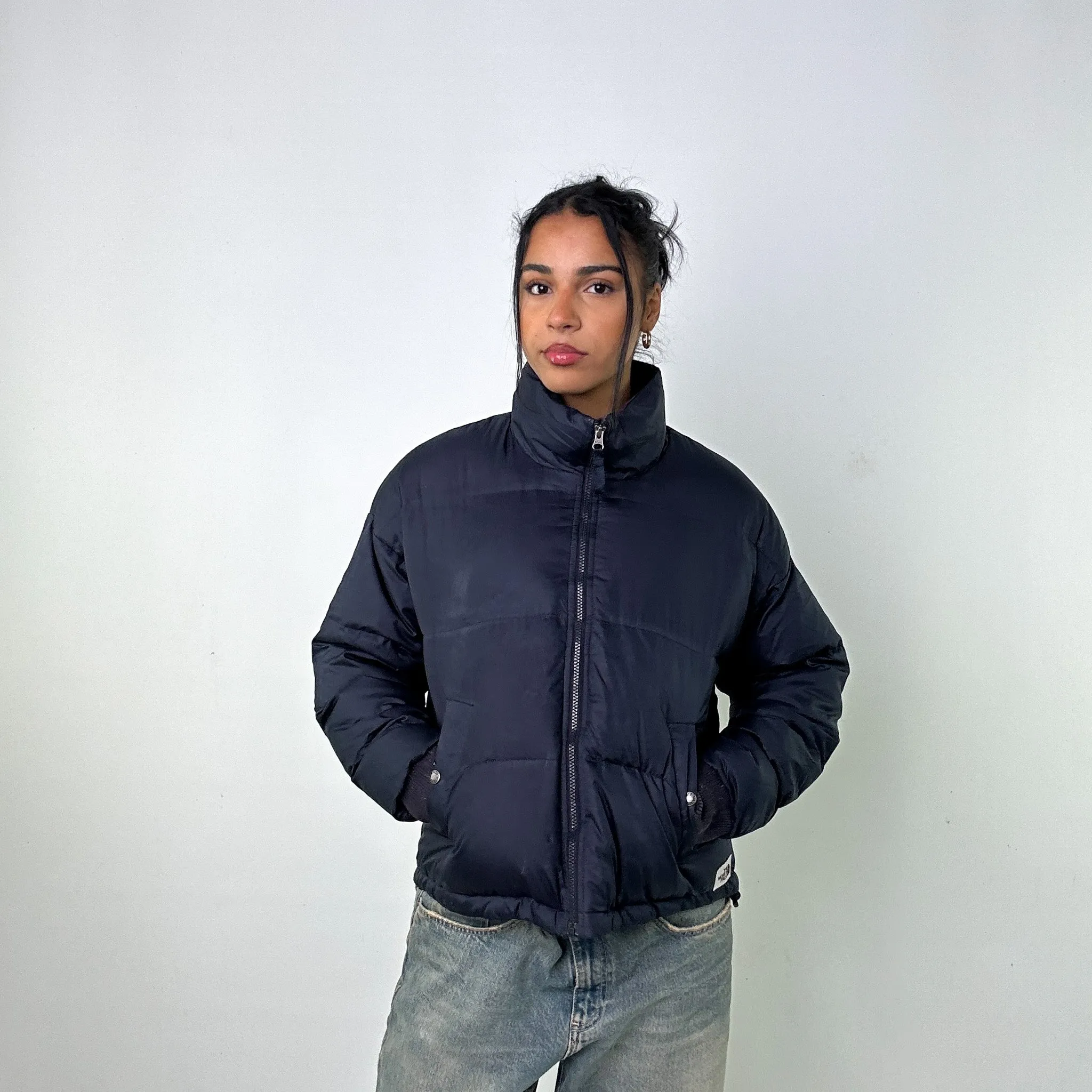 Navy Blue y2ks The North Face Puffer Jacket Coat (M)