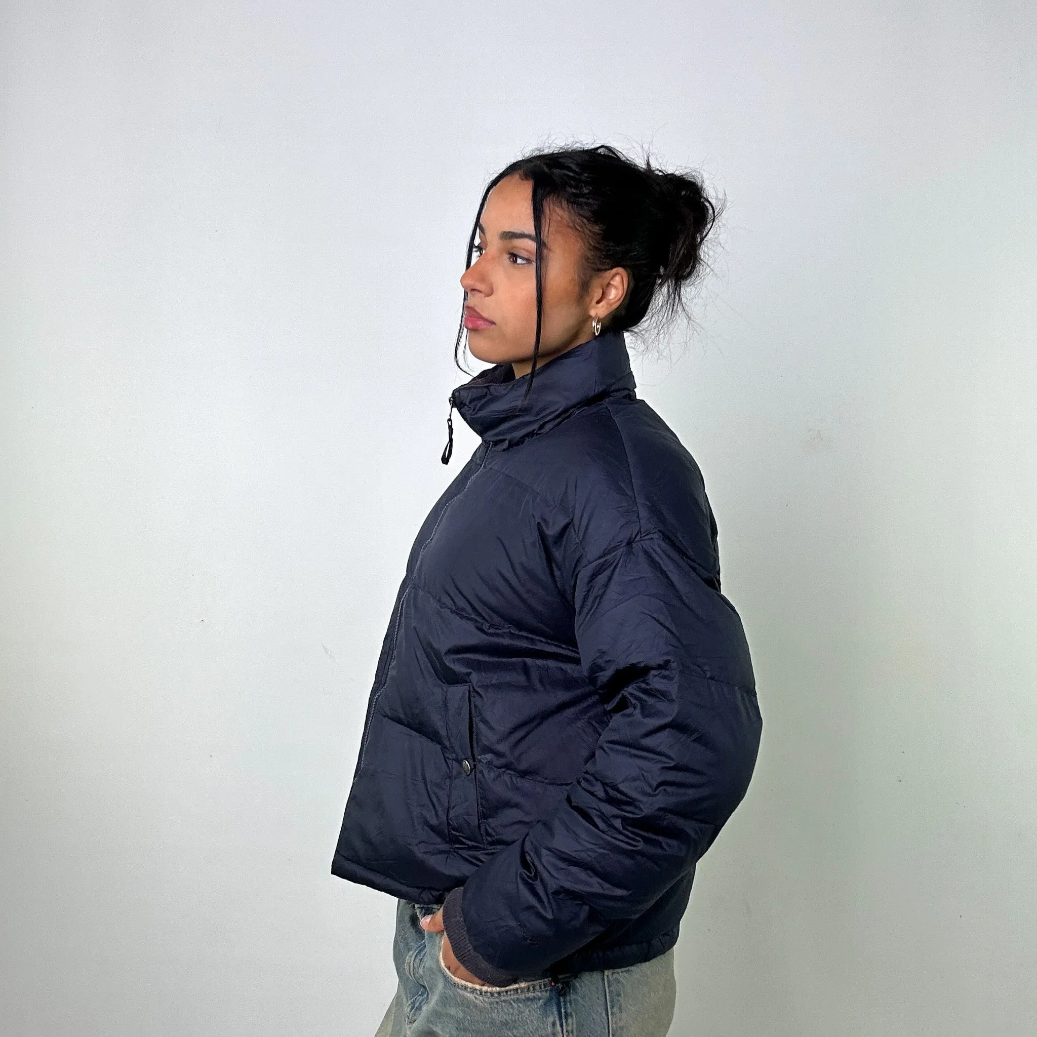 Navy Blue y2ks The North Face Puffer Jacket Coat (M)