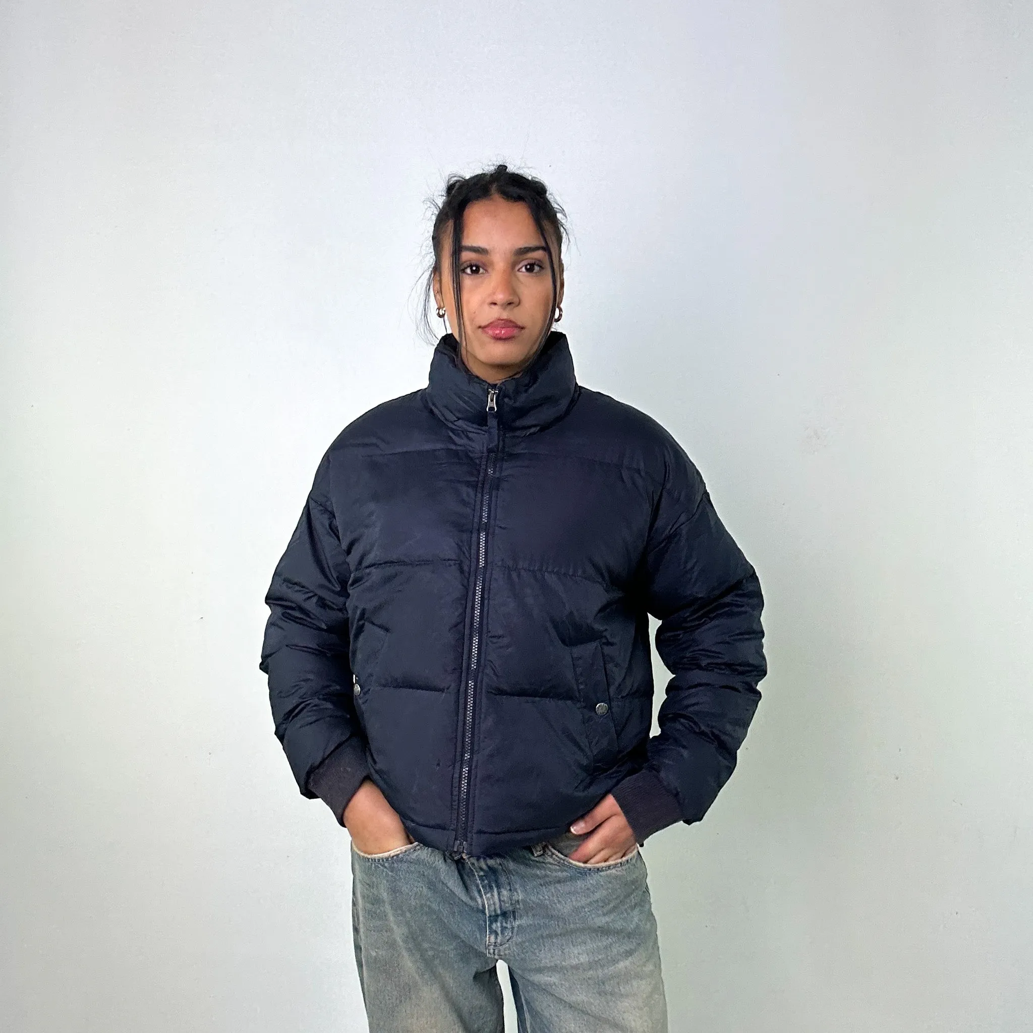 Navy Blue y2ks The North Face Puffer Jacket Coat (M)