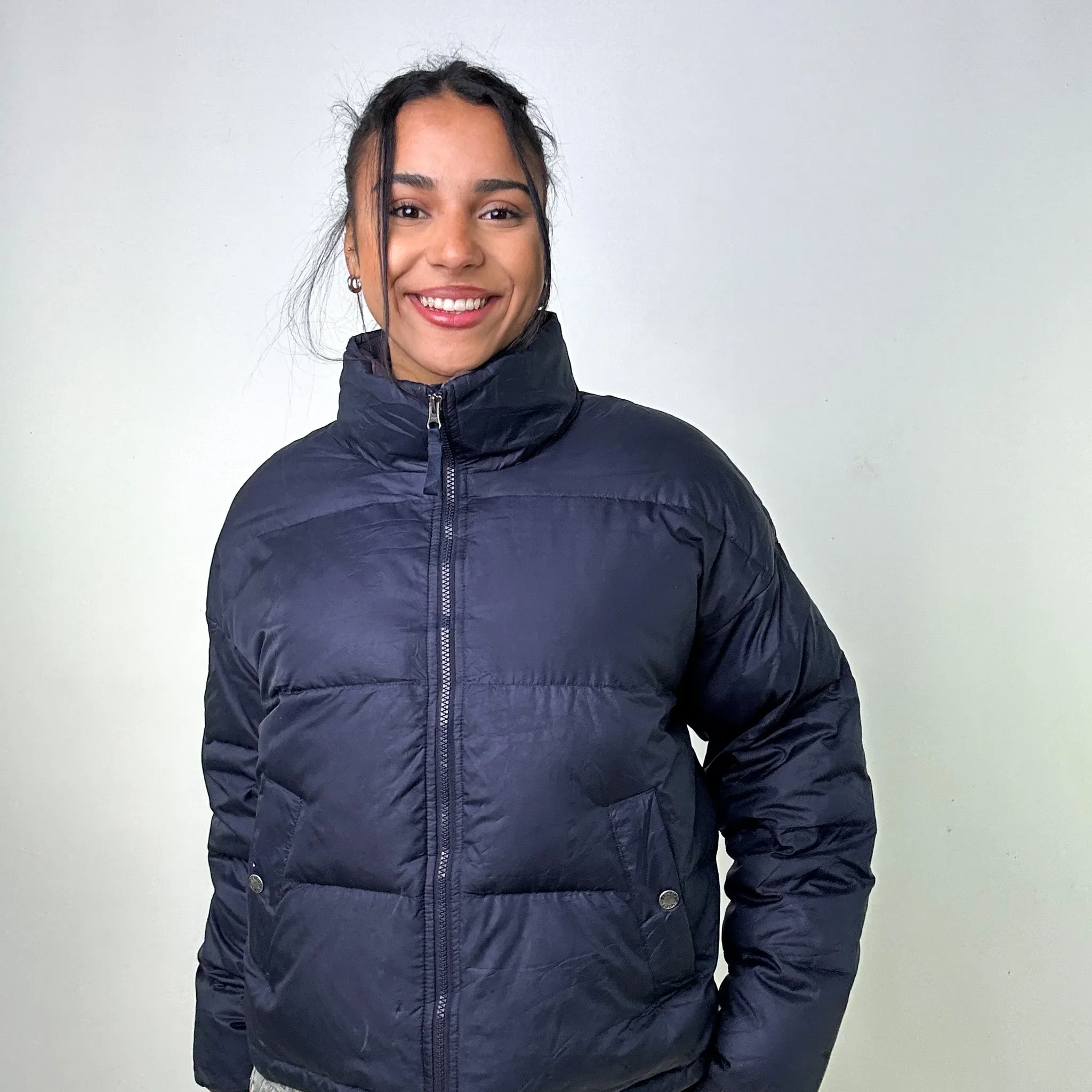 Navy Blue y2ks The North Face Puffer Jacket Coat (M)