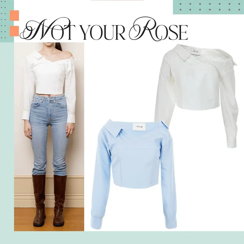 Not your rose  |Street Style Long Sleeves Plain Cotton Shirts & Blouses