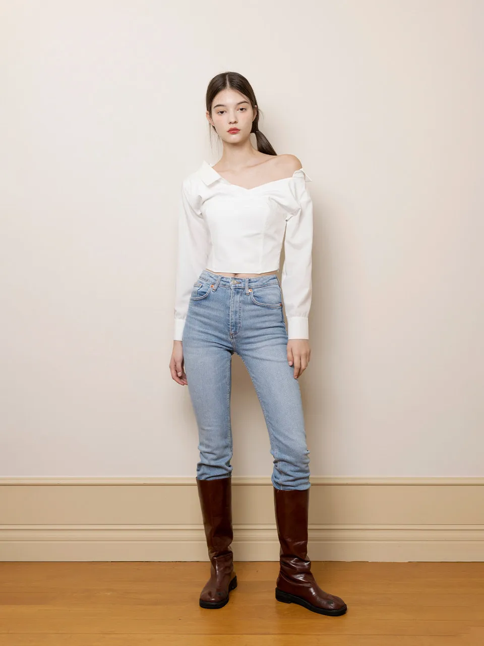 Not your rose  |Street Style Long Sleeves Plain Cotton Shirts & Blouses