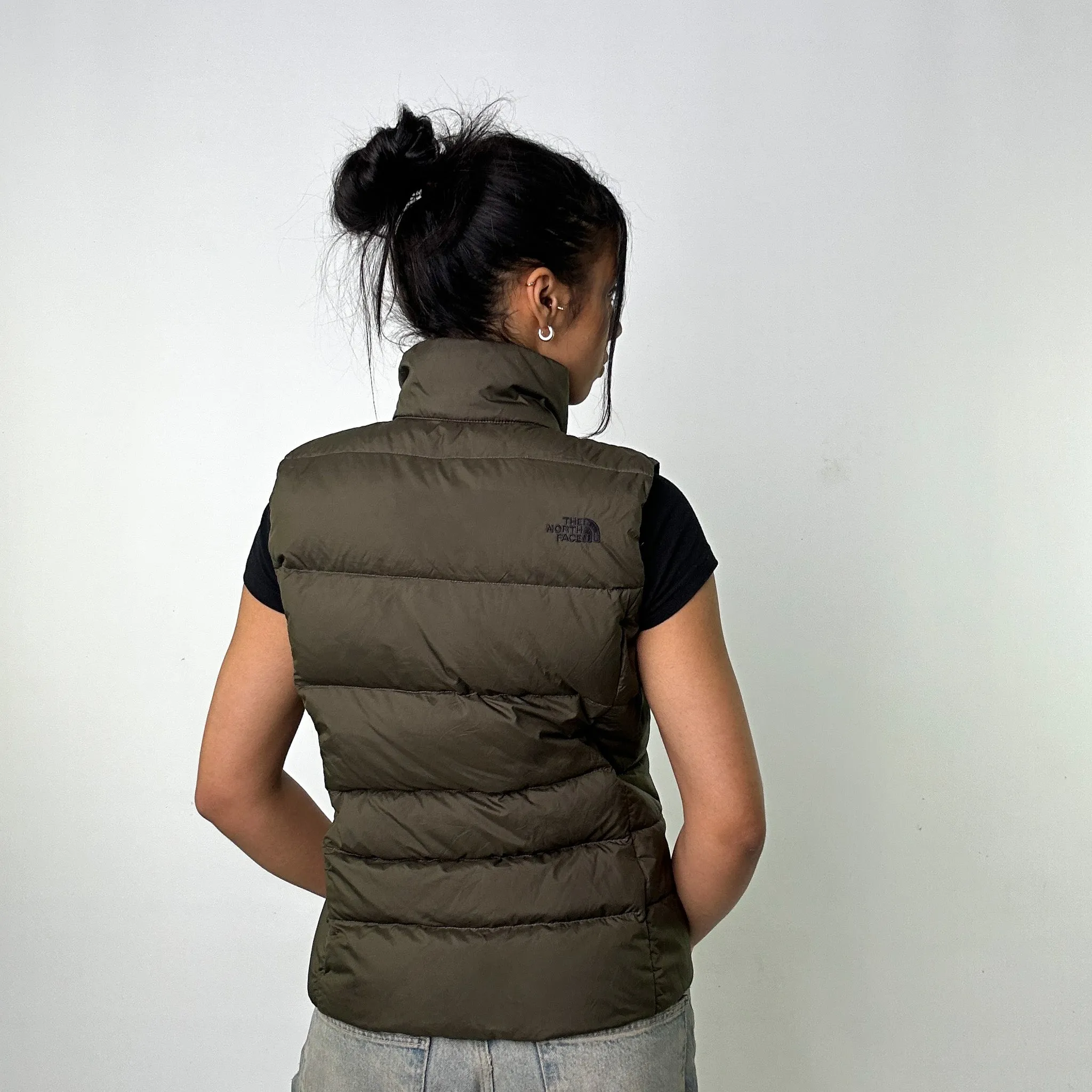 Olive Green 90s The North Face 550 Series Puffer Jacket Coat Gilet (M)