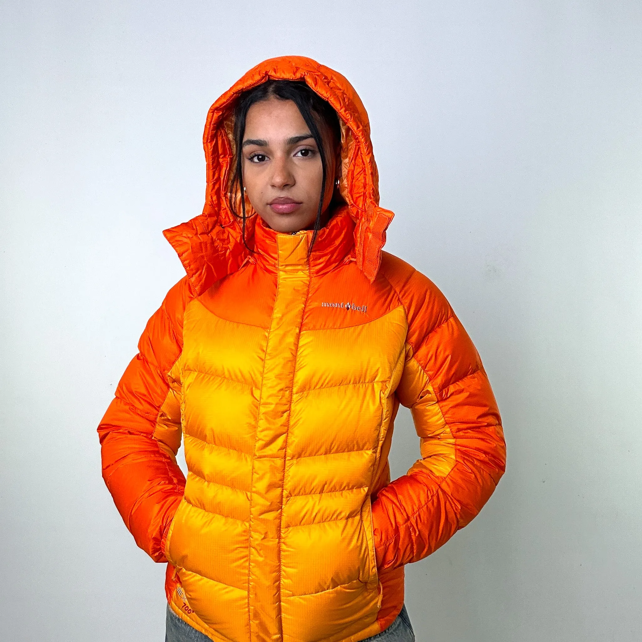 Orange 90s Mont Bell EX 700+ Puffer Jacket Coat (S)