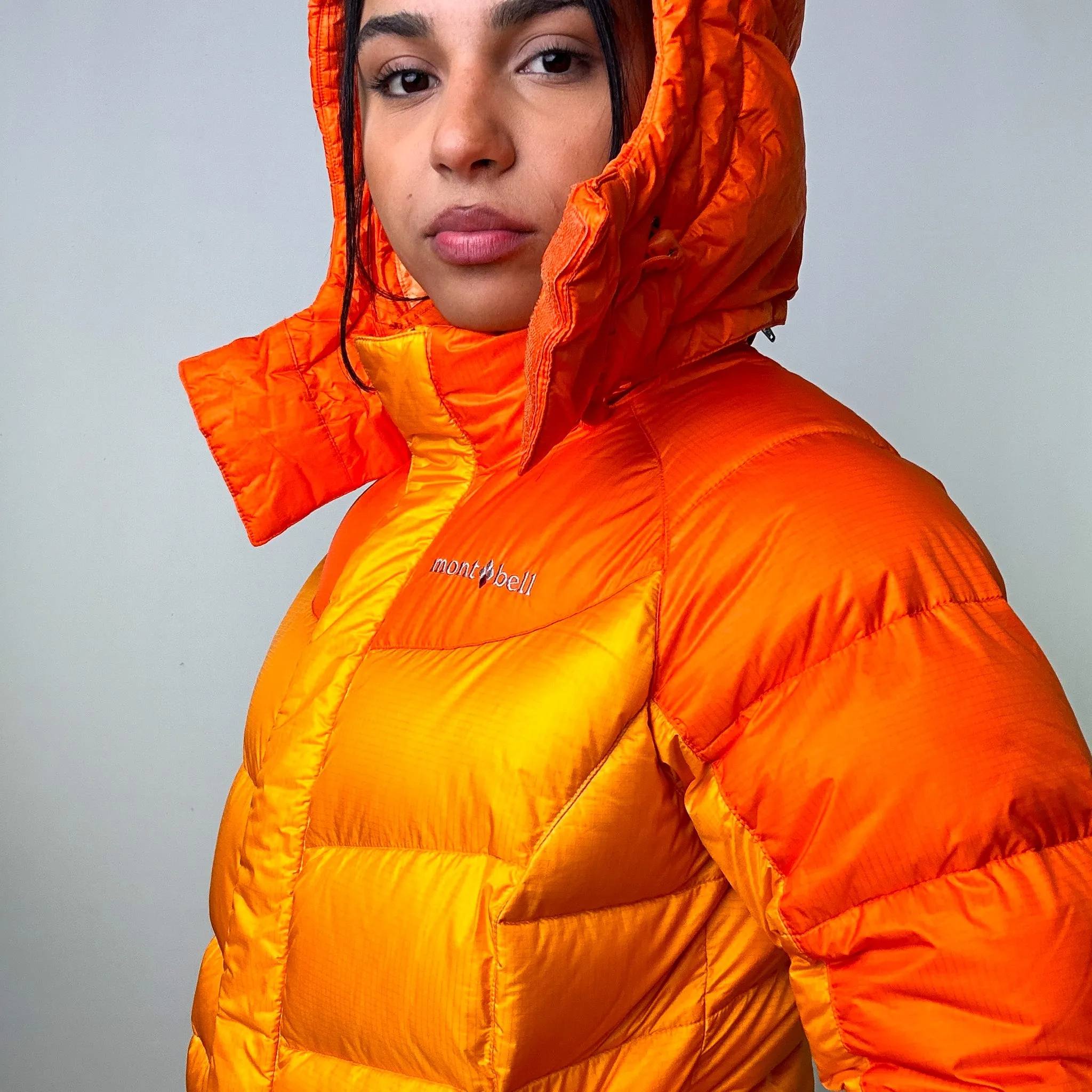 Orange 90s Mont Bell EX 700+ Puffer Jacket Coat (S)