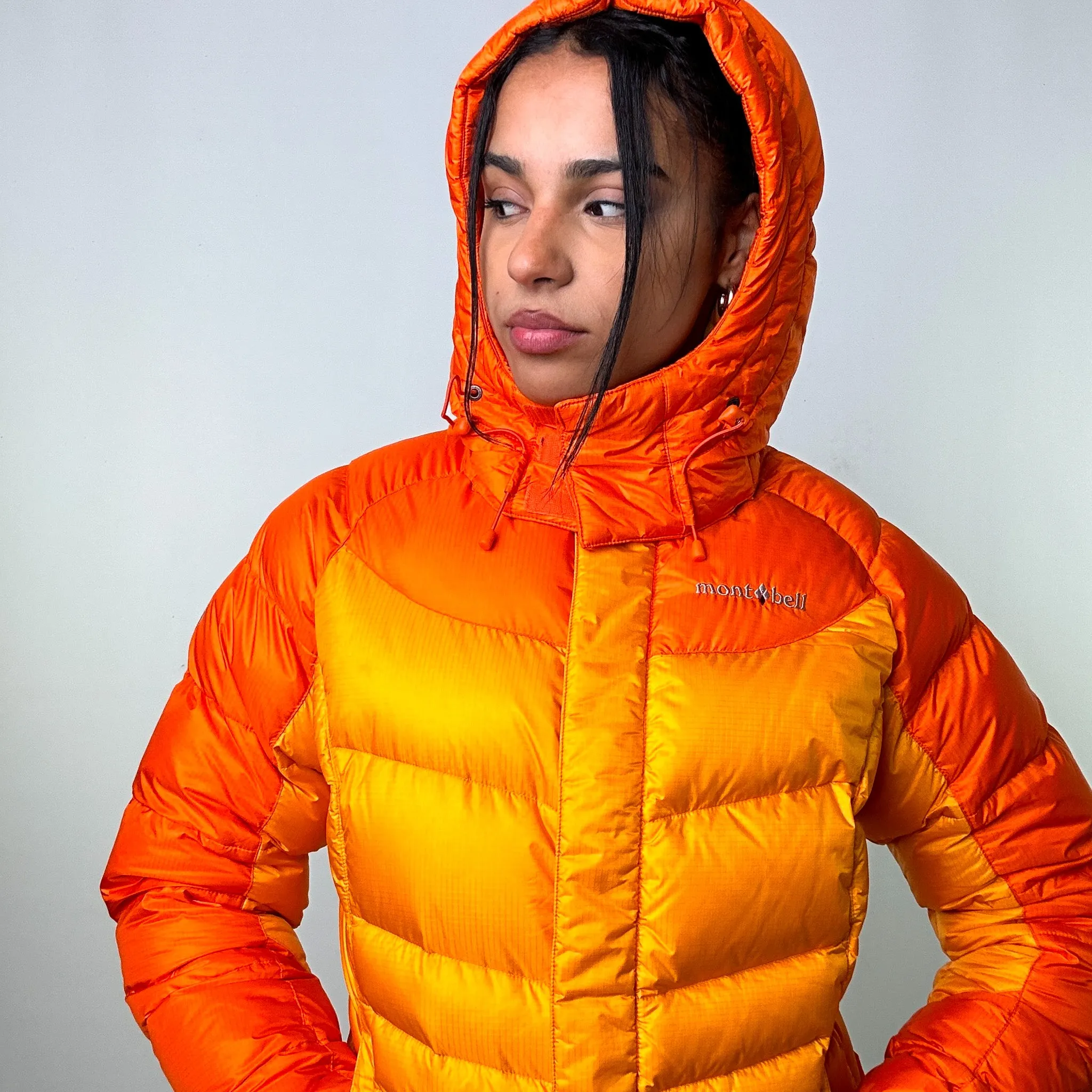 Orange 90s Mont Bell EX 700+ Puffer Jacket Coat (S)