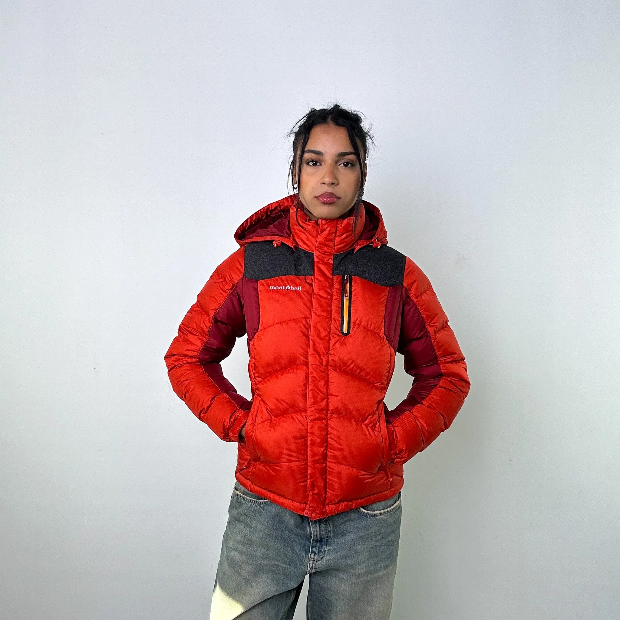 Orange 90s Mont Bell Puffer Jacket Coat (M)