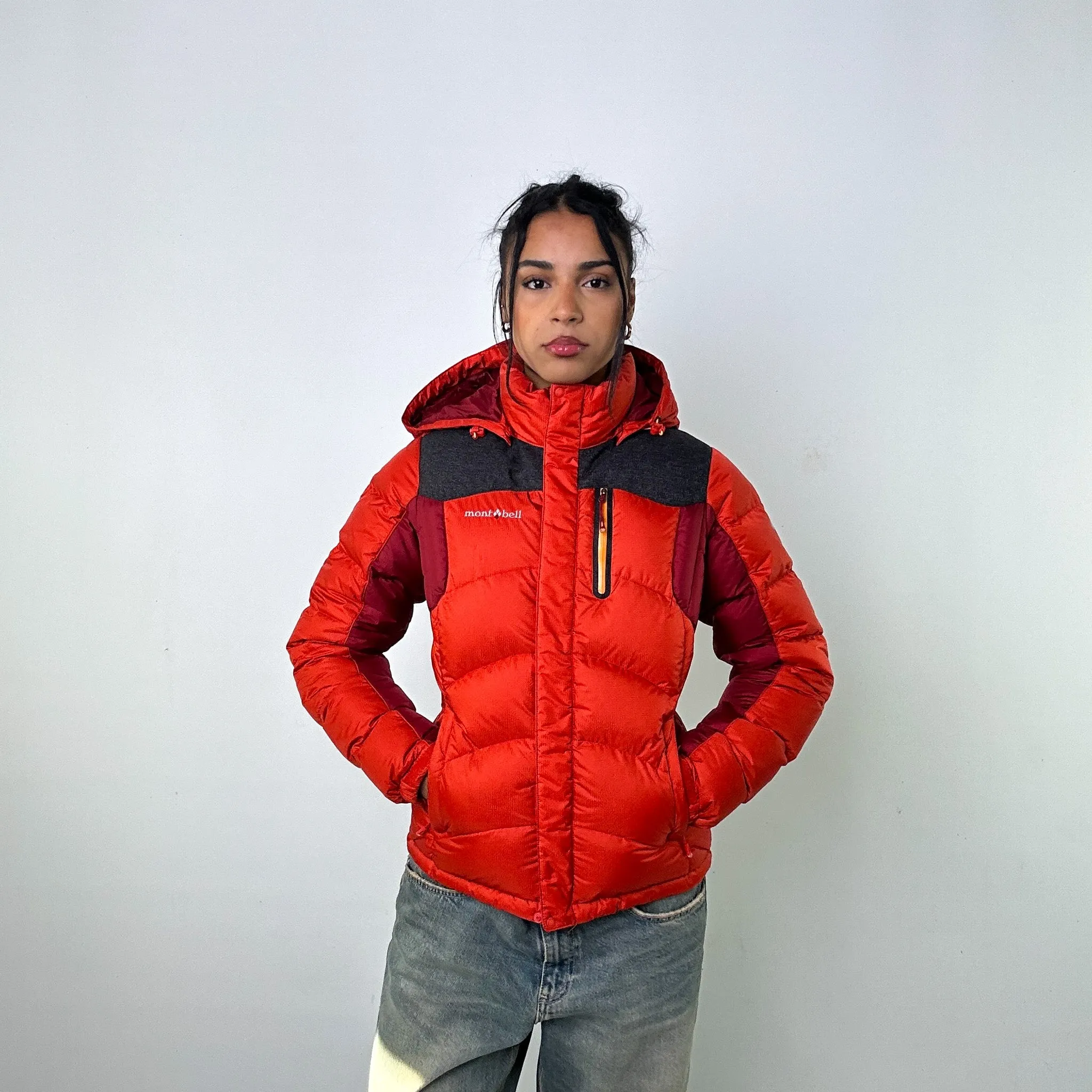 Orange 90s Mont Bell Puffer Jacket Coat (M)