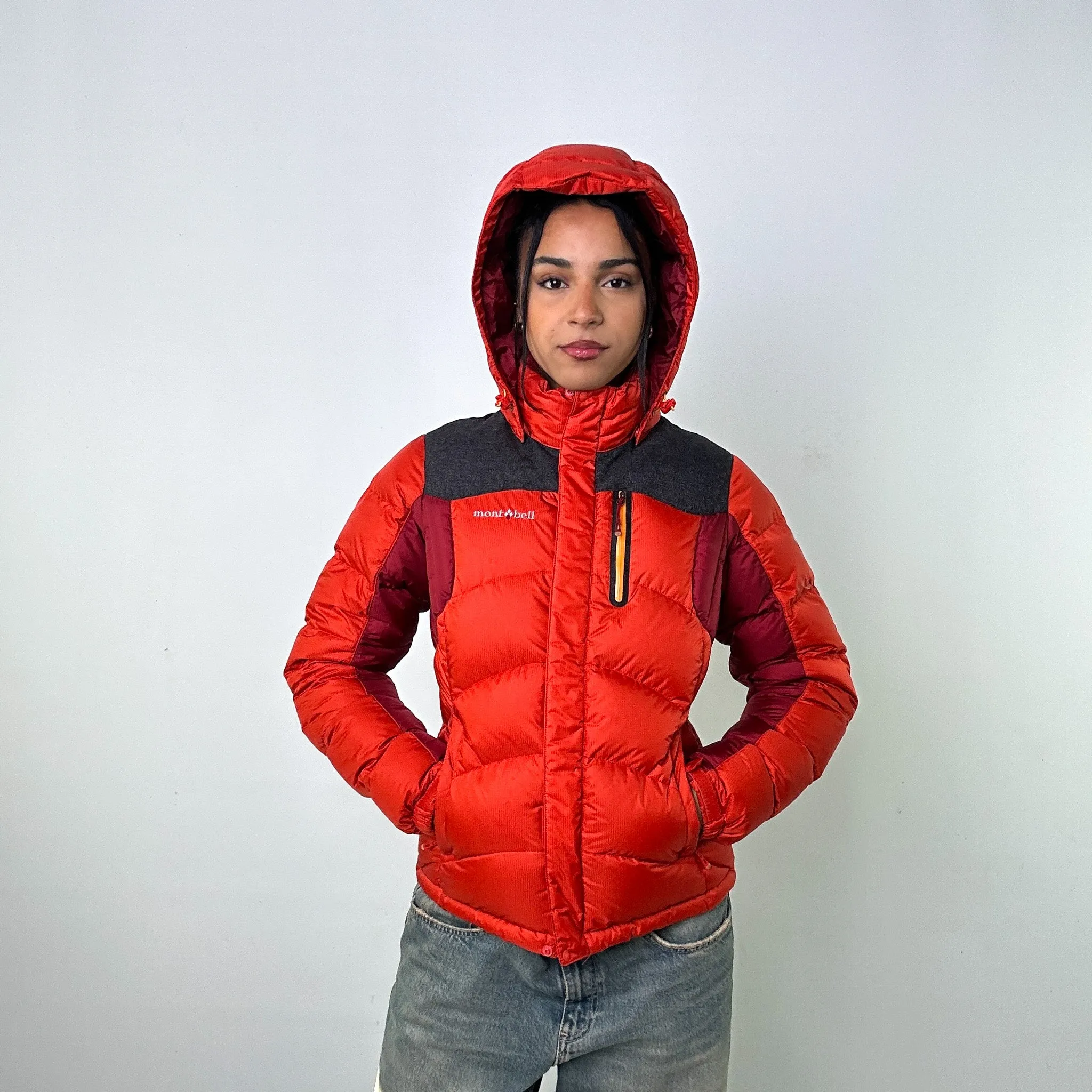 Orange 90s Mont Bell Puffer Jacket Coat (M)