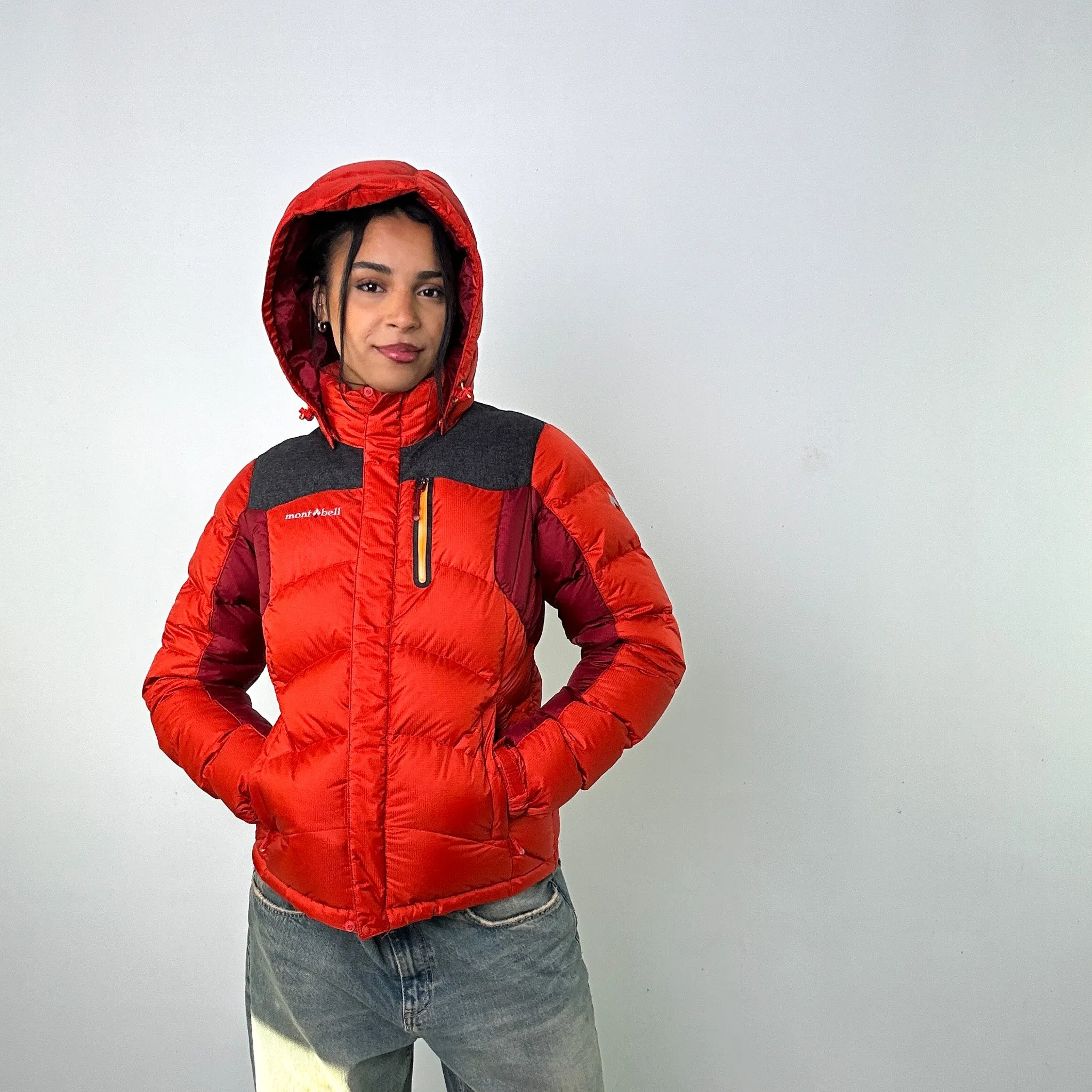 Orange 90s Mont Bell Puffer Jacket Coat (M)