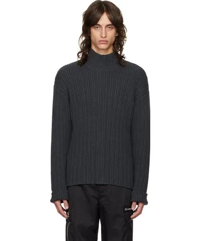 Our Legacy Gray Dropped Shoulder Turtleneck