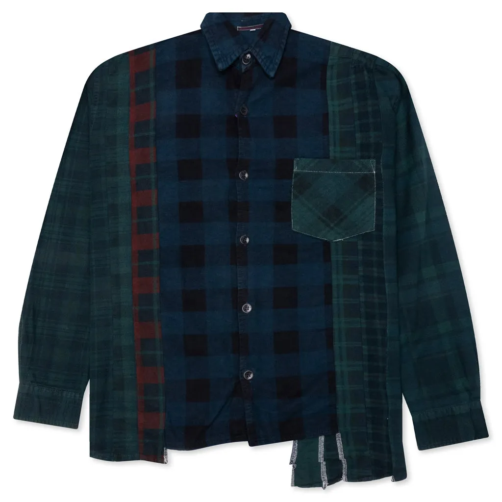 Over Dye 7 Cuts Shirt - Green