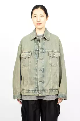 Oversized Denim Jacket Blue/Beige