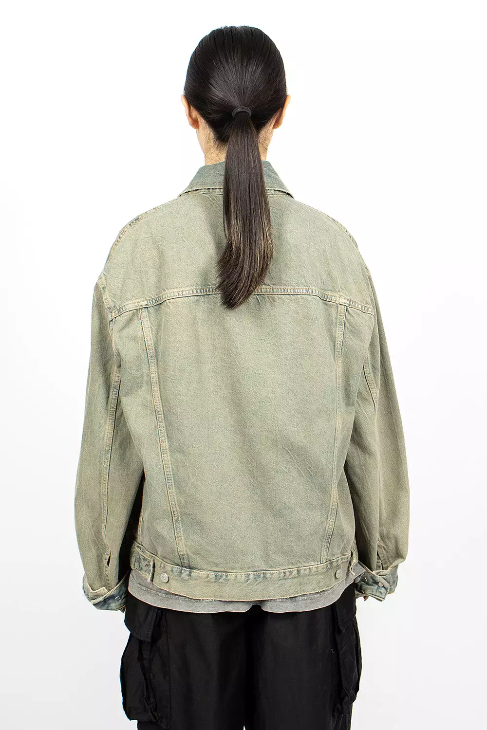 Oversized Denim Jacket Blue/Beige