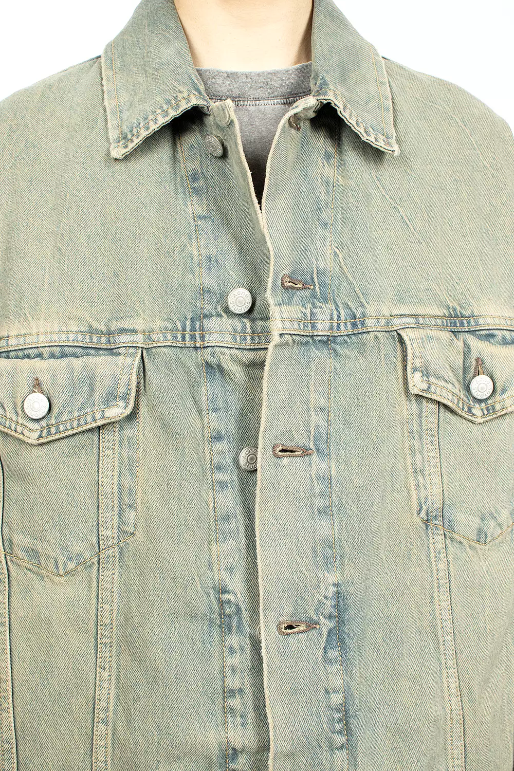 Oversized Denim Jacket Blue/Beige