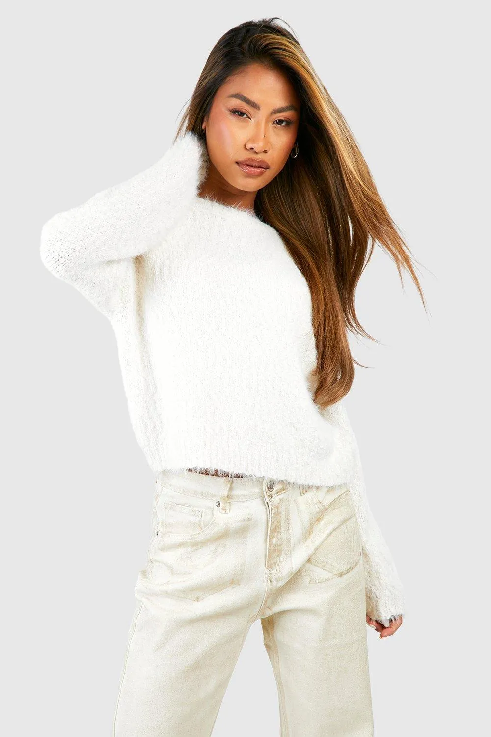 Oversized Fluffy Knit Sweater