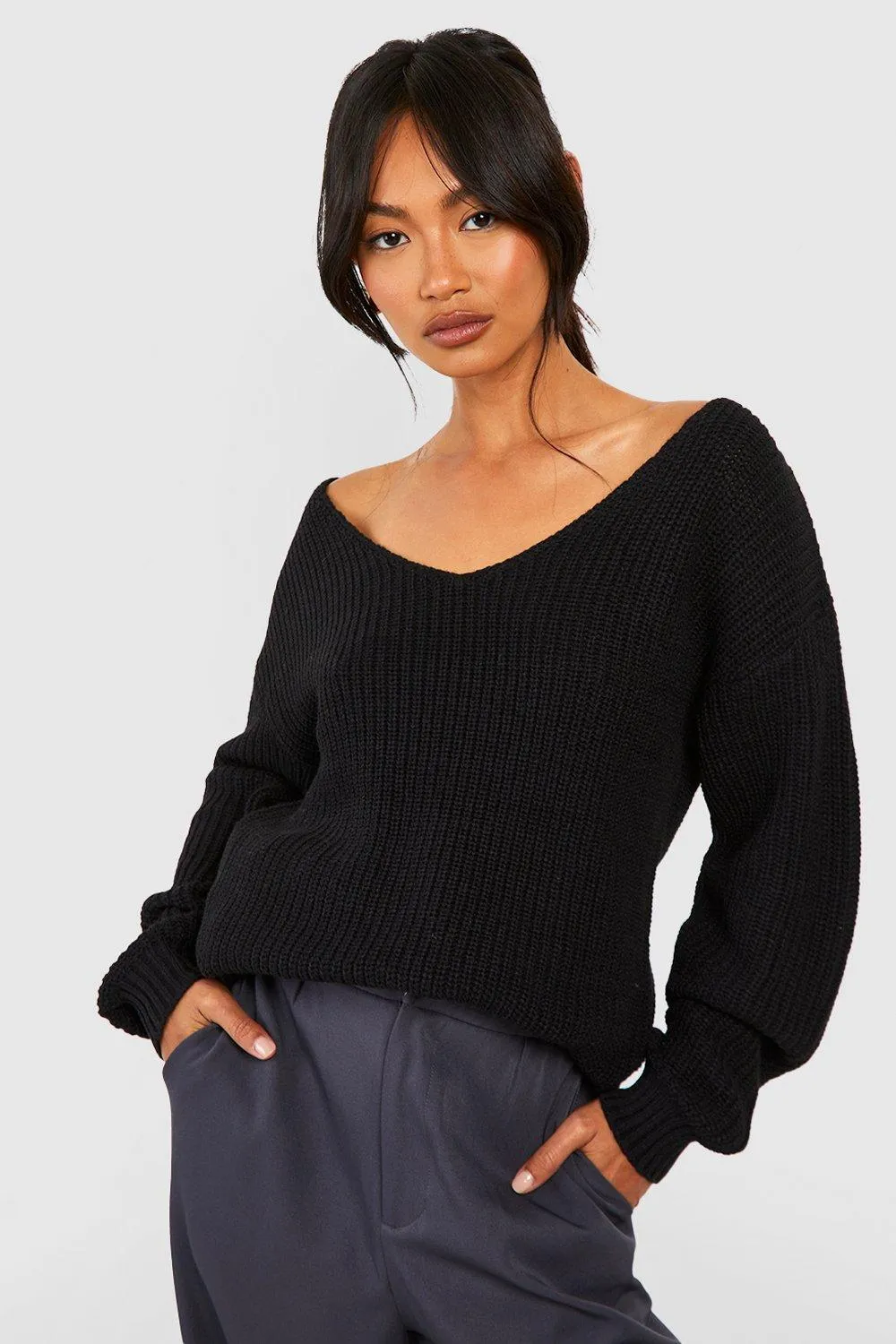 Oversized V Neck Sweater