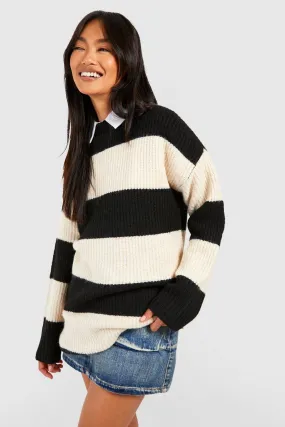 Oversized Wide Stripe Sweater