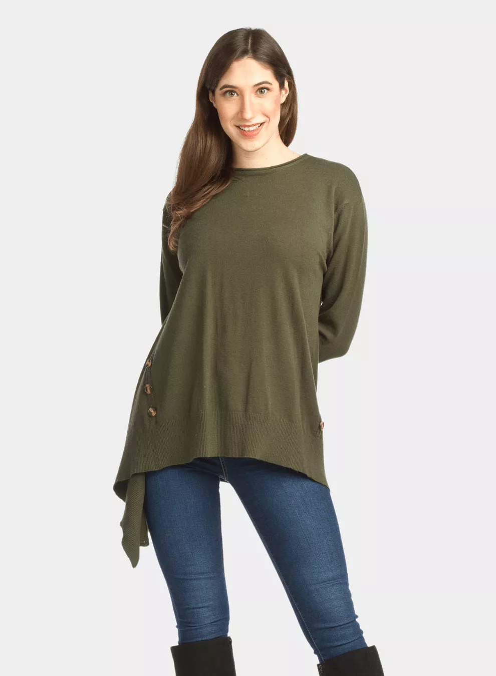 Papillon Oversized Olive Tunic - ST-11353