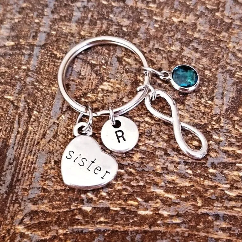 Personalized Sister Keychain