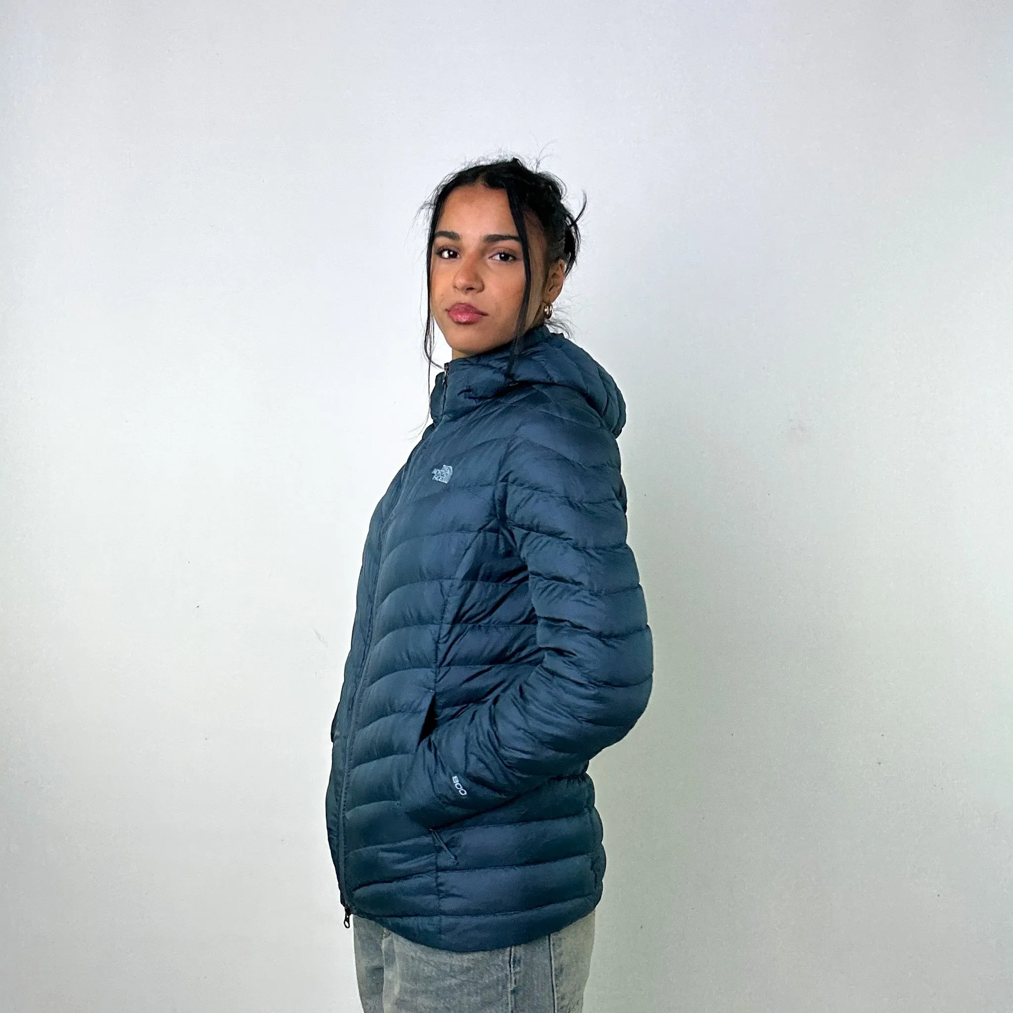 Petrol Blue 90s The North Face 800 Series Puffer Jacket Coat (M)