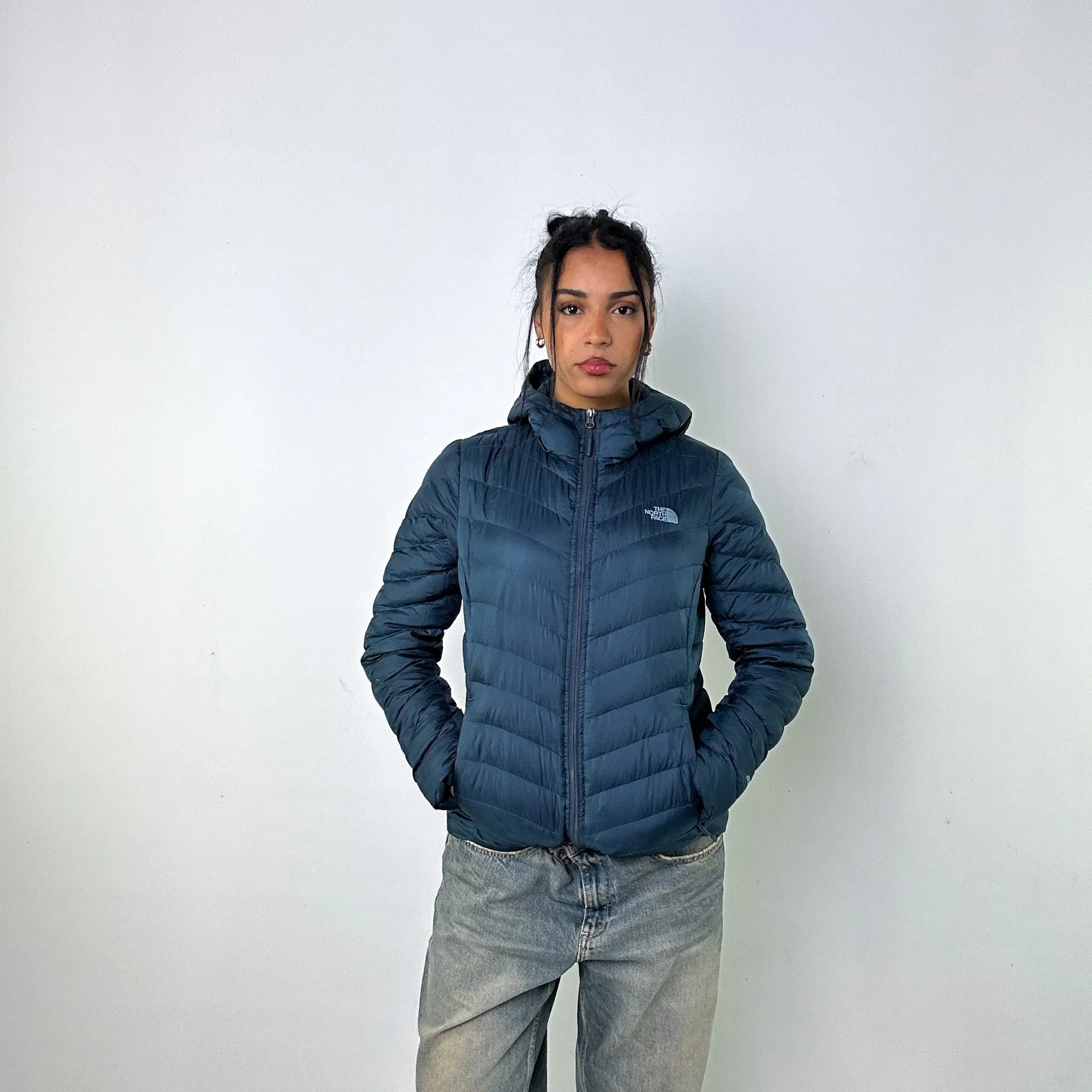 Petrol Blue 90s The North Face 800 Series Puffer Jacket Coat (M)