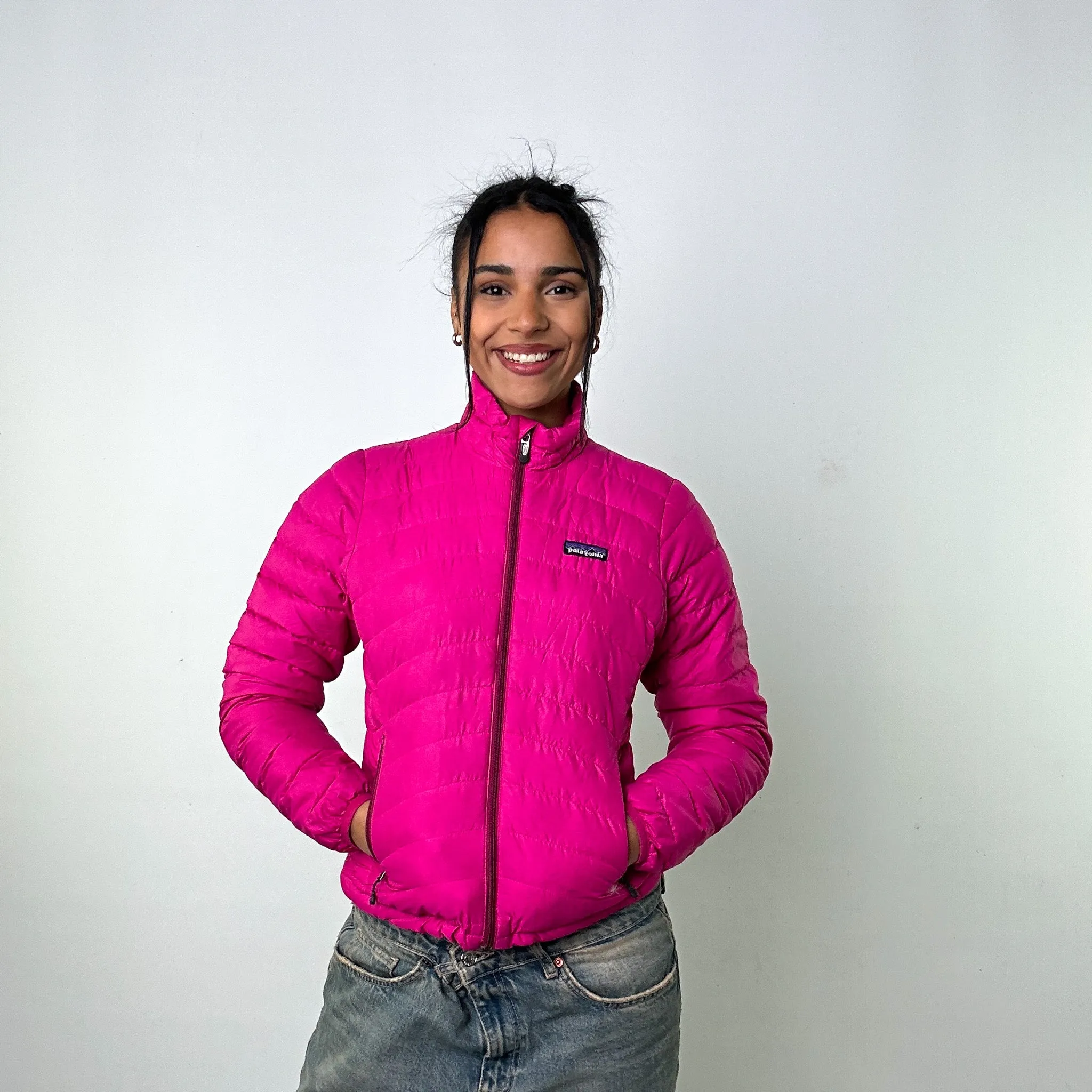 Pink 90s Patagonia Puffer Jacket Coat (XS)