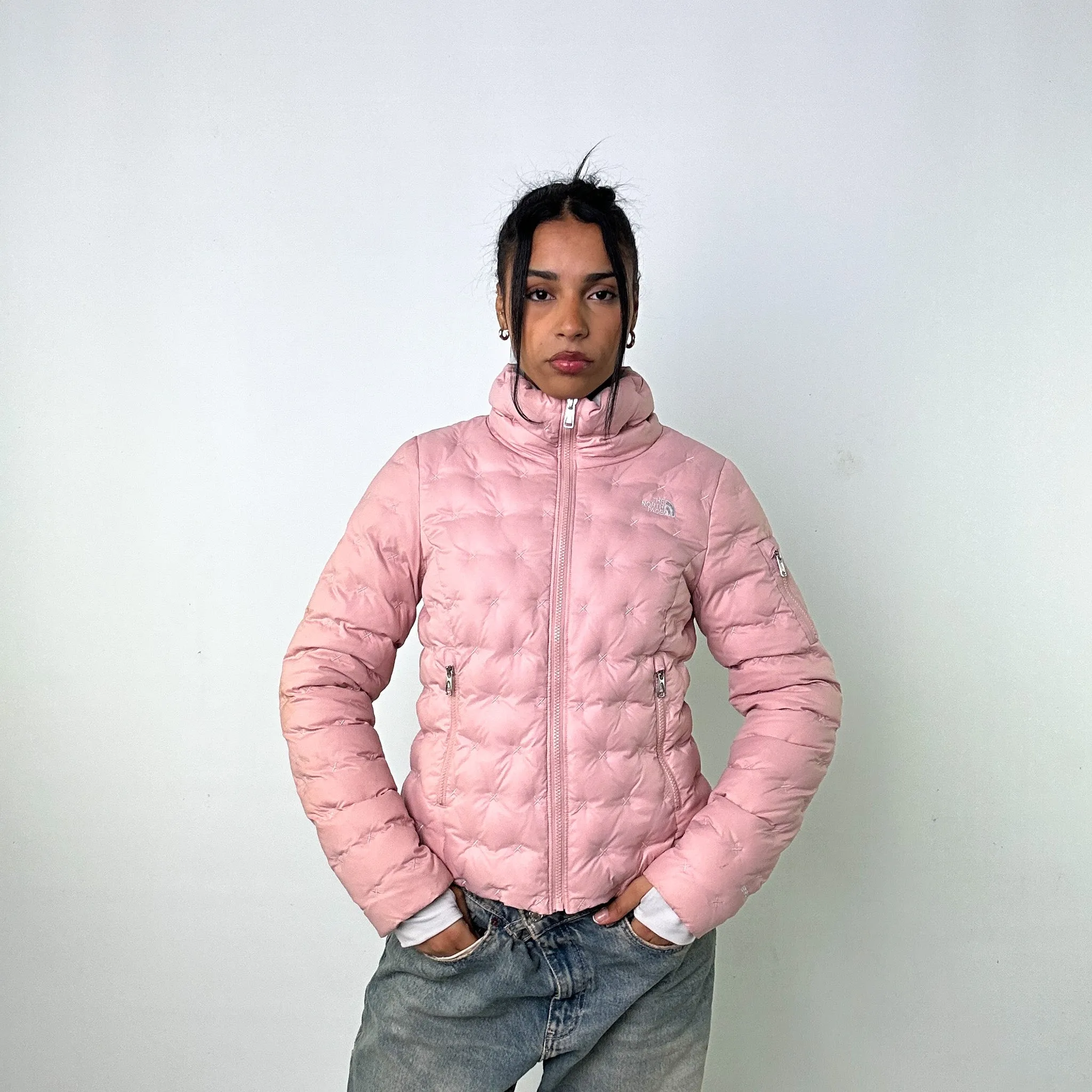 Pink 90s The North Face 550 Series Puffer Jacket Coat (S)